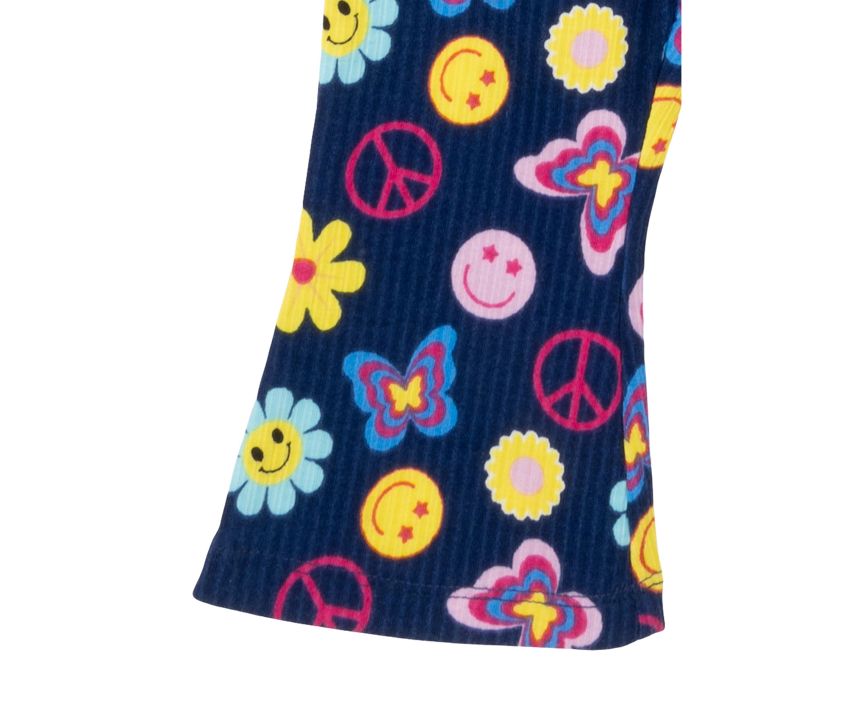 Baby Girls Peace Appliqué Top and Printed Leggings Set