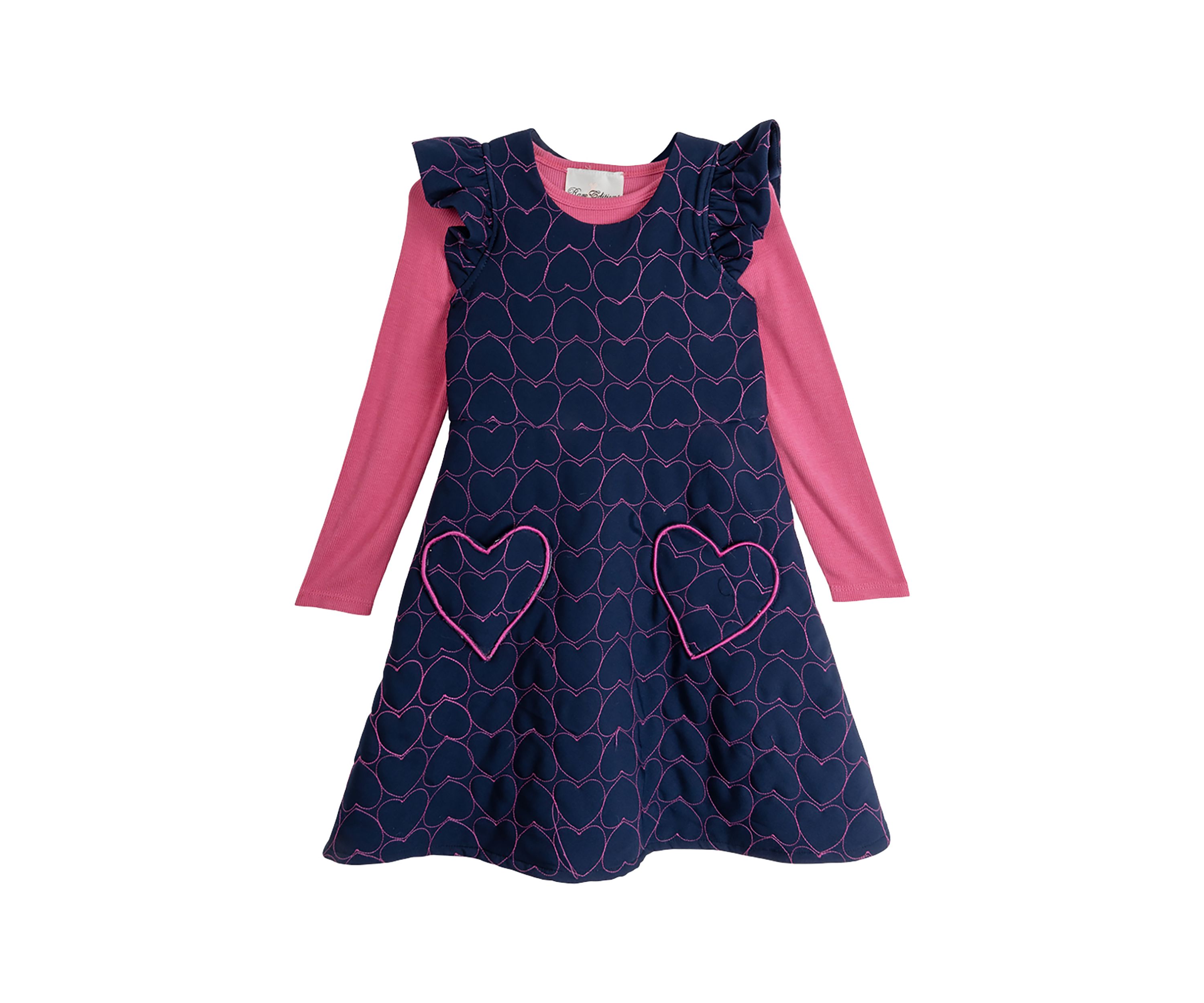 Baby Girls 2 Piece Printed Jumper Dress Set