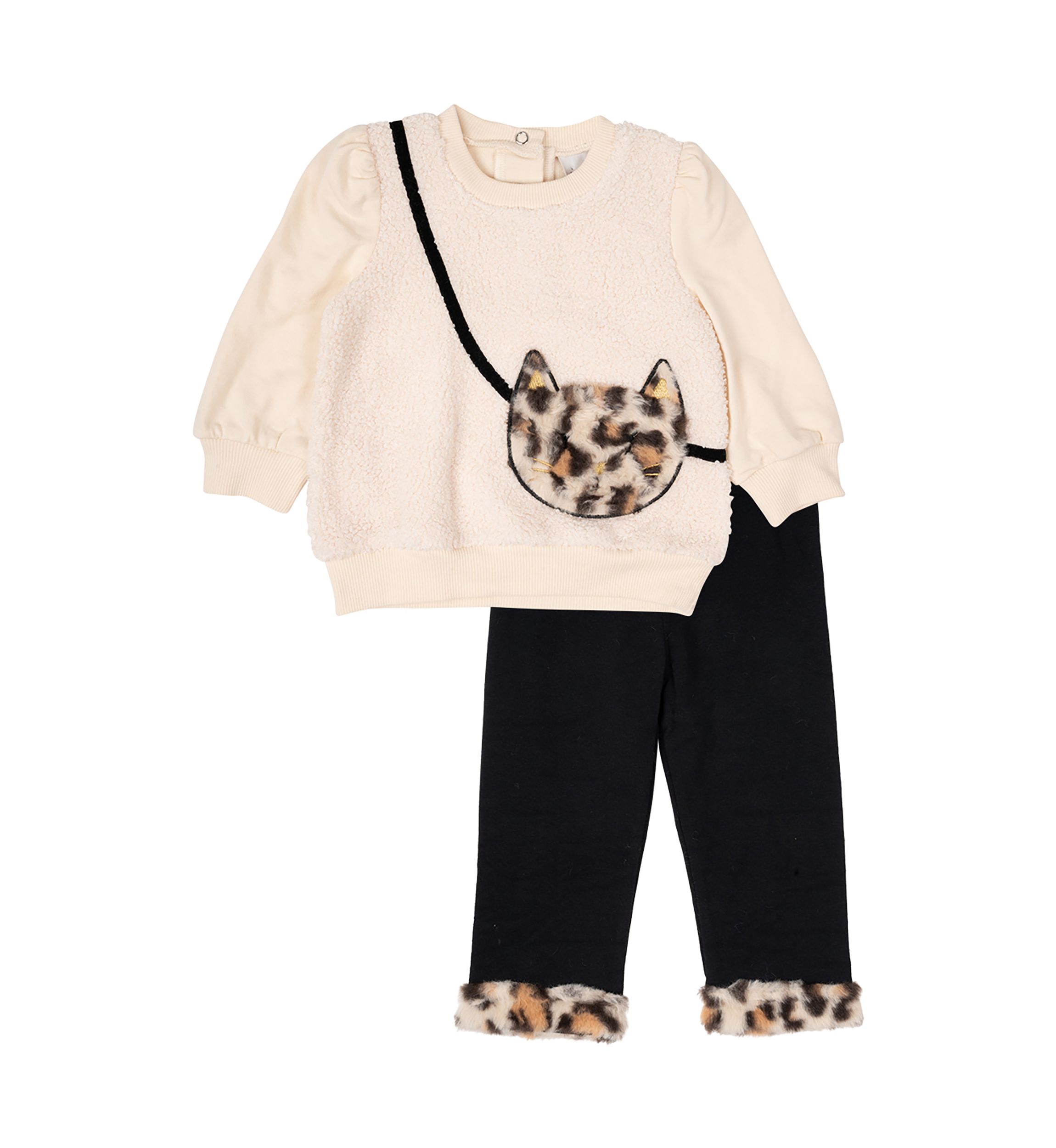 Baby Girls Top and Leggings Set with Bag