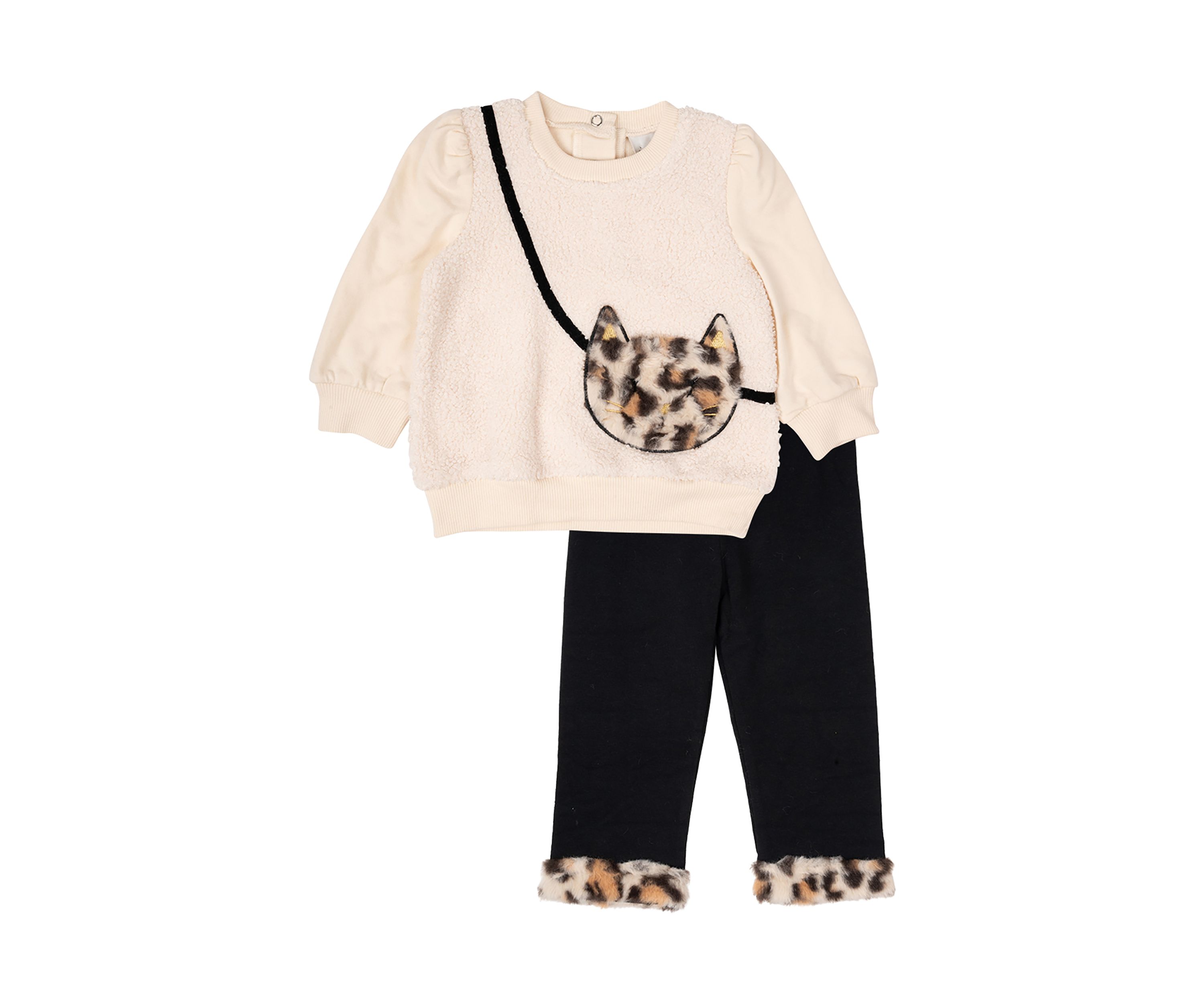 Baby Girls Top and Leggings Set with Bag