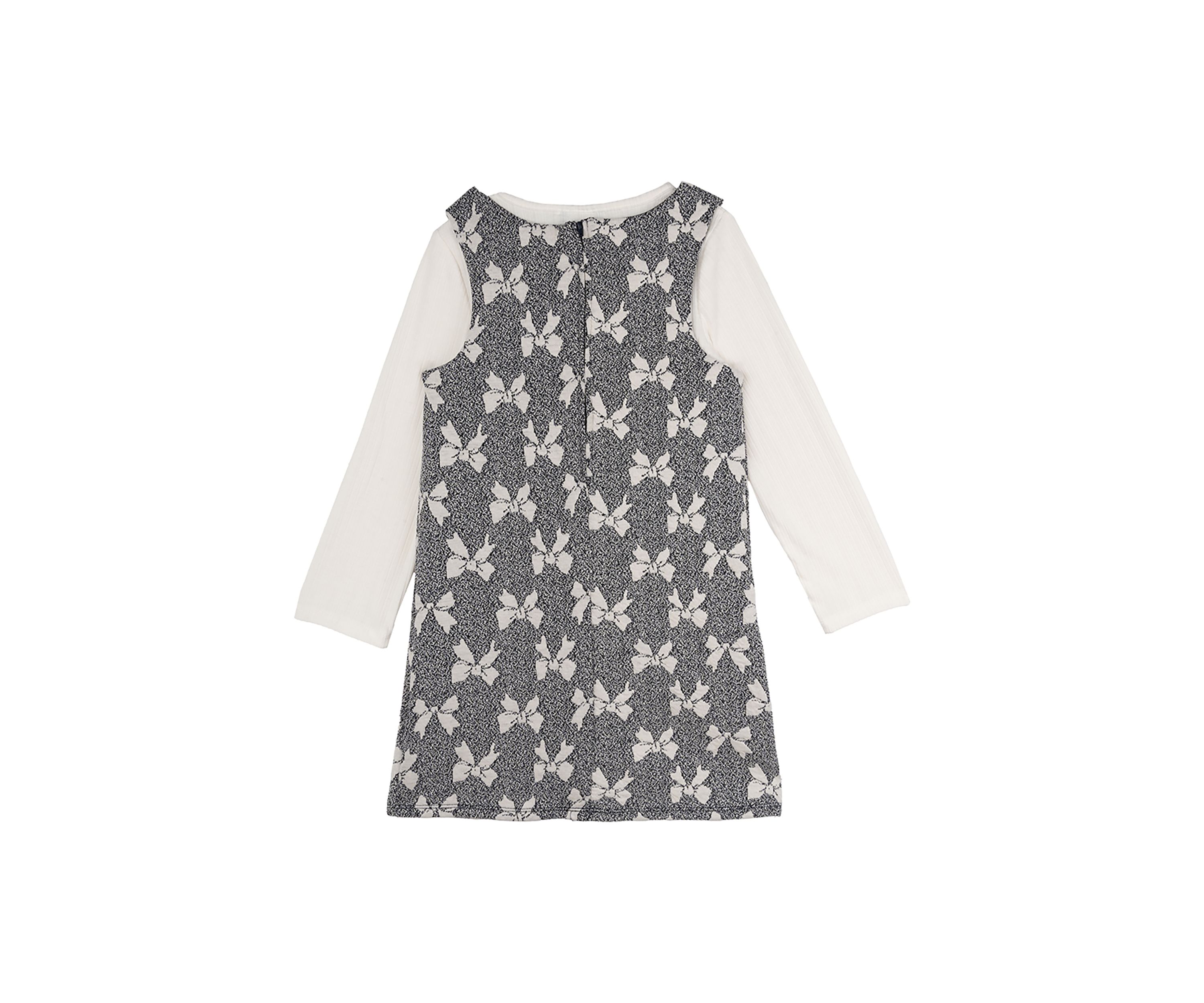 Baby Girls Bow Printed Jumper Dress Set