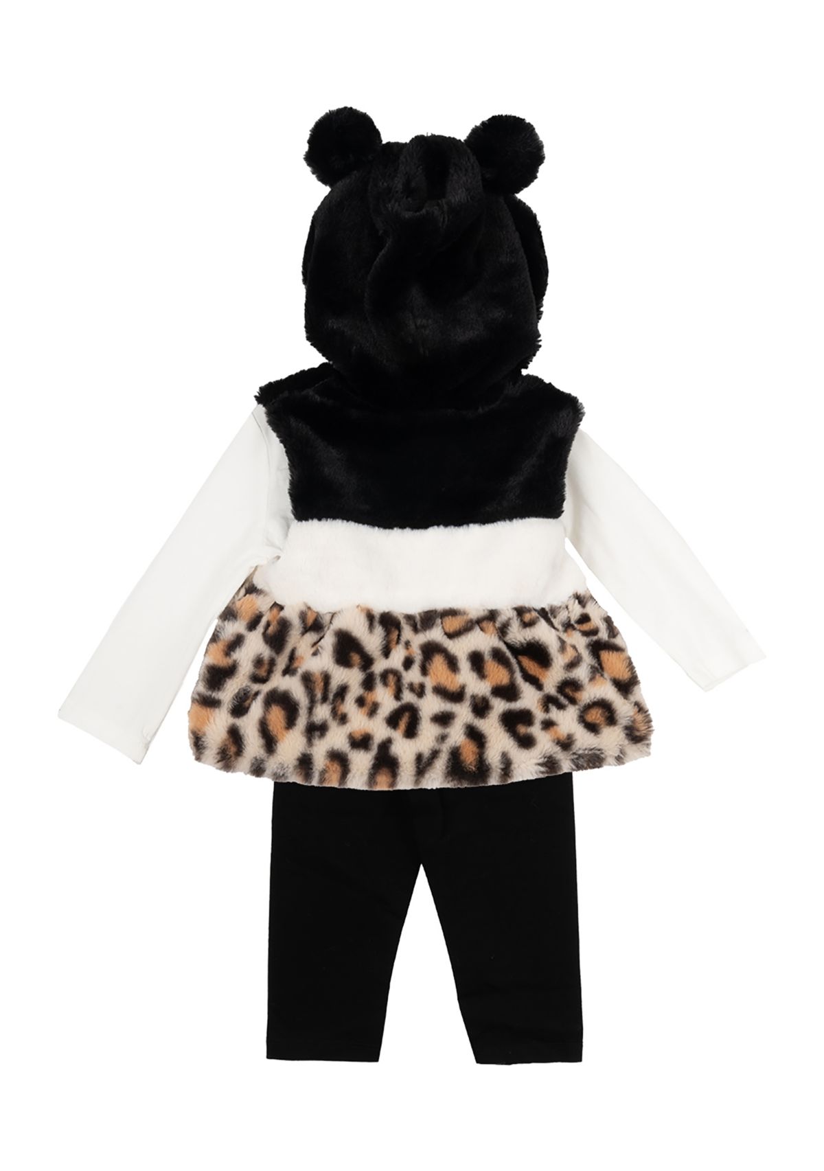 Baby Girls 3 Piece Fur Vest Set