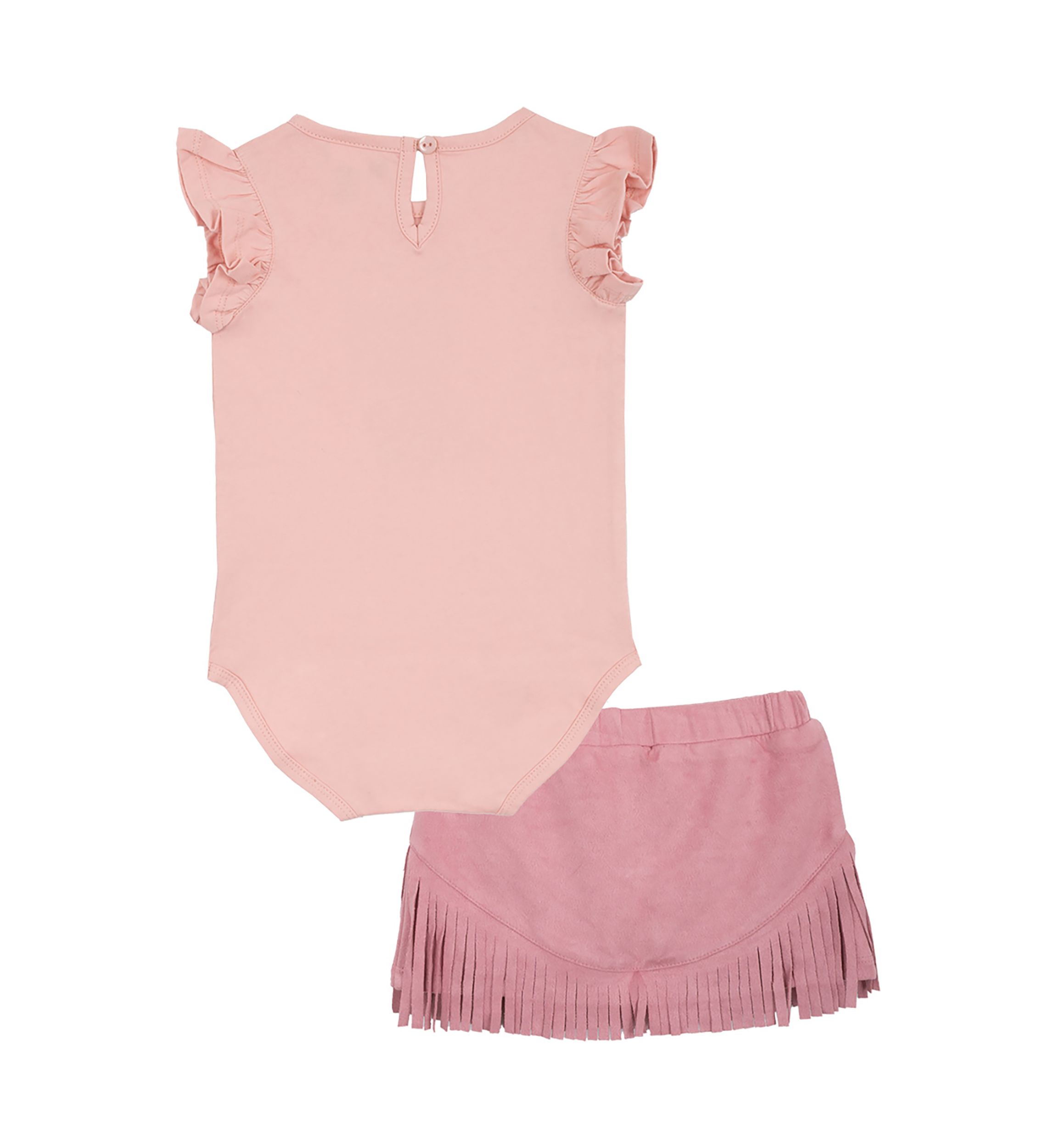 Baby Girls Howdy Graphic Bodysuit and Fringe Skirt Set