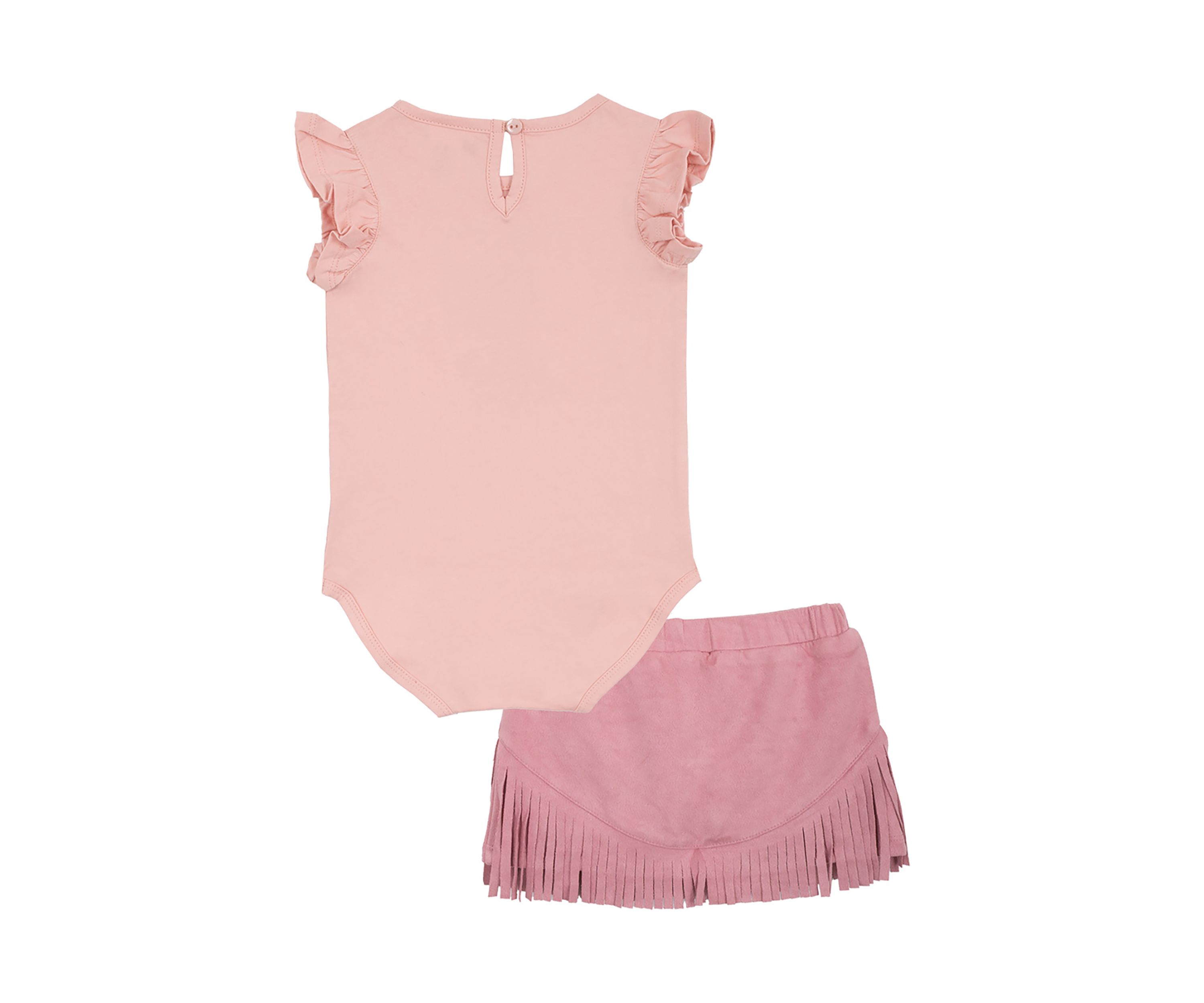 Baby Girls Howdy Graphic Bodysuit and Fringe Skirt Set
