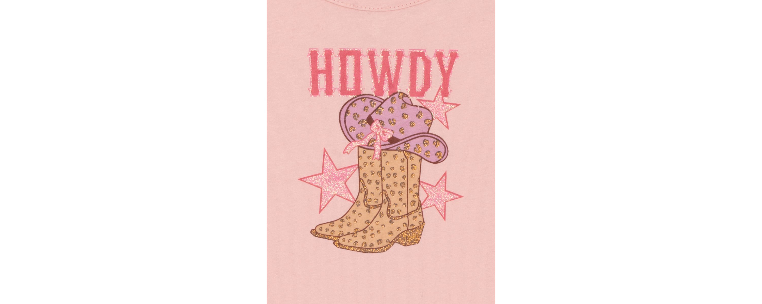 Baby Girls Howdy Graphic Bodysuit and Fringe Skirt Set