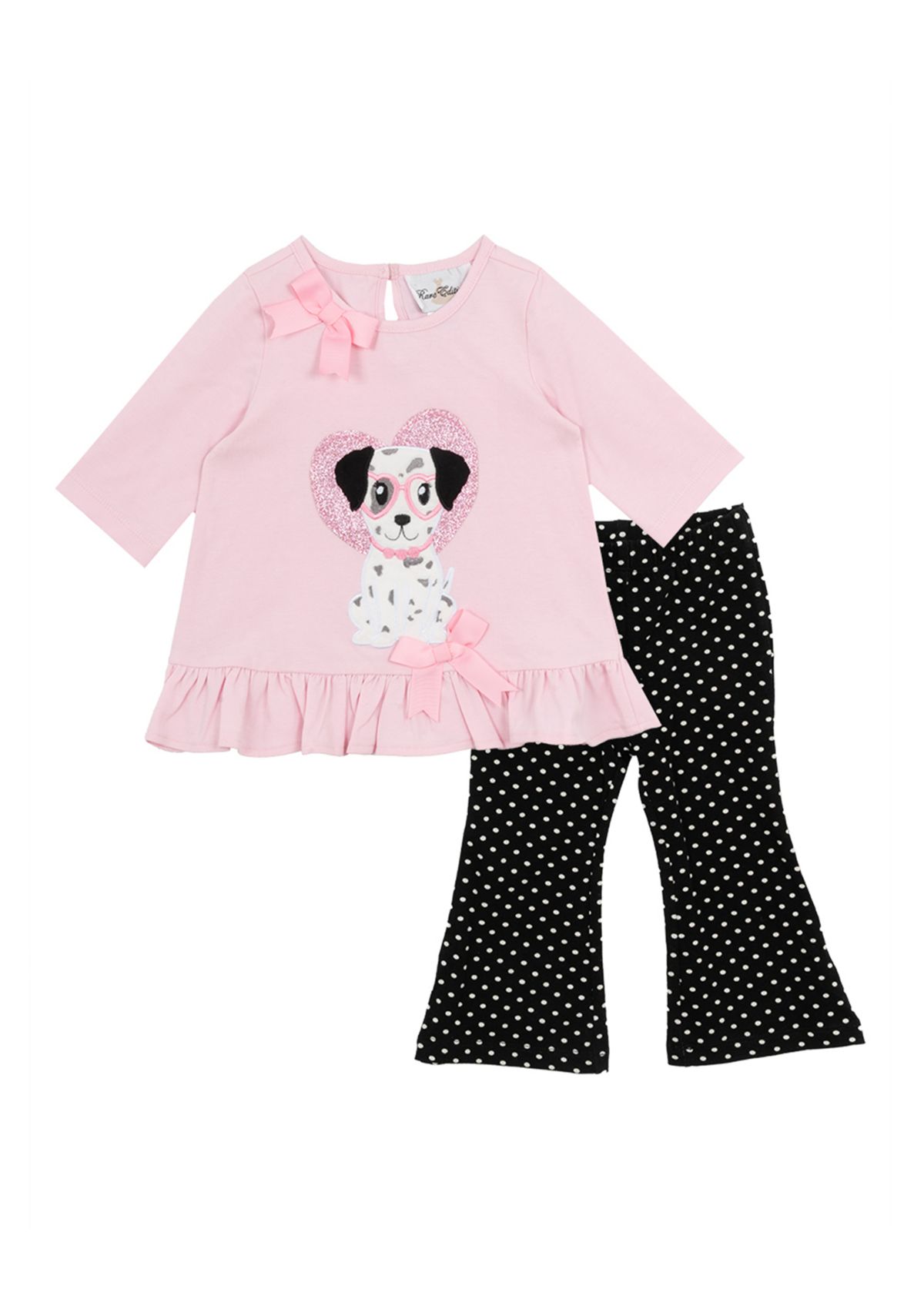 Baby Girls Dalmatian Appliqué Top and Leggings Set