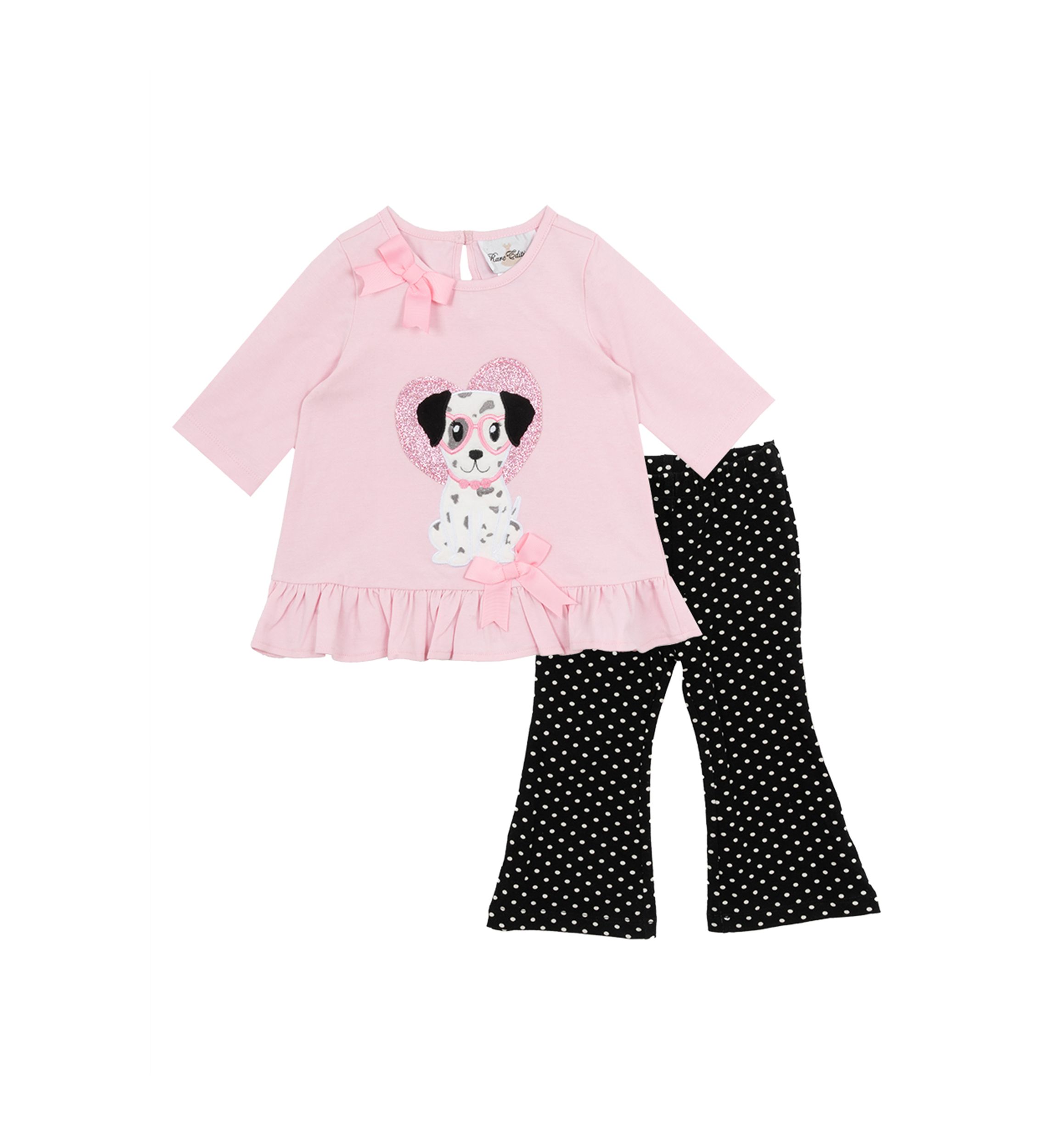 Baby Girls Dalmatian Appliqué Top and Leggings Set