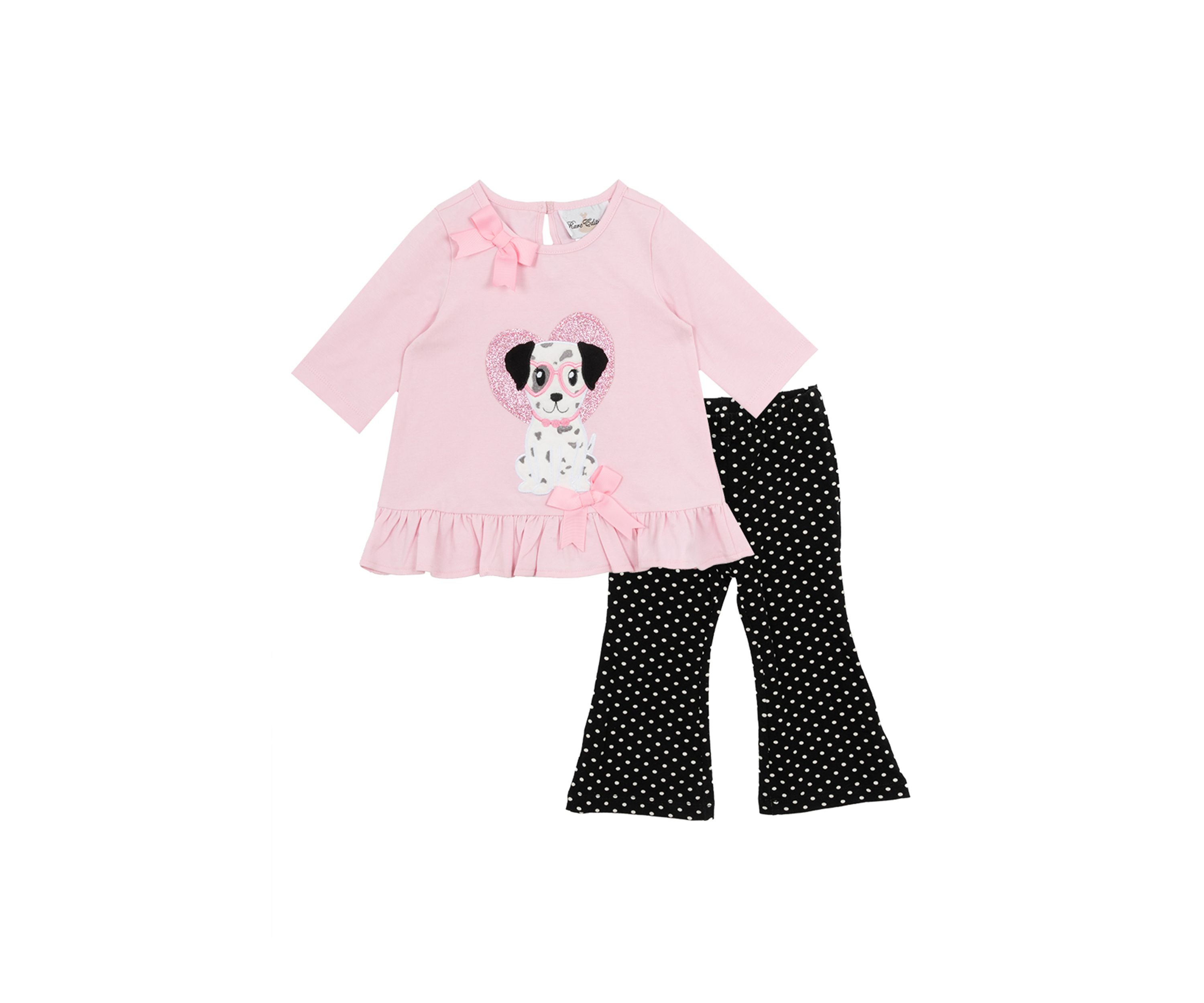 Baby Girls Dalmatian Appliqué Top and Leggings Set