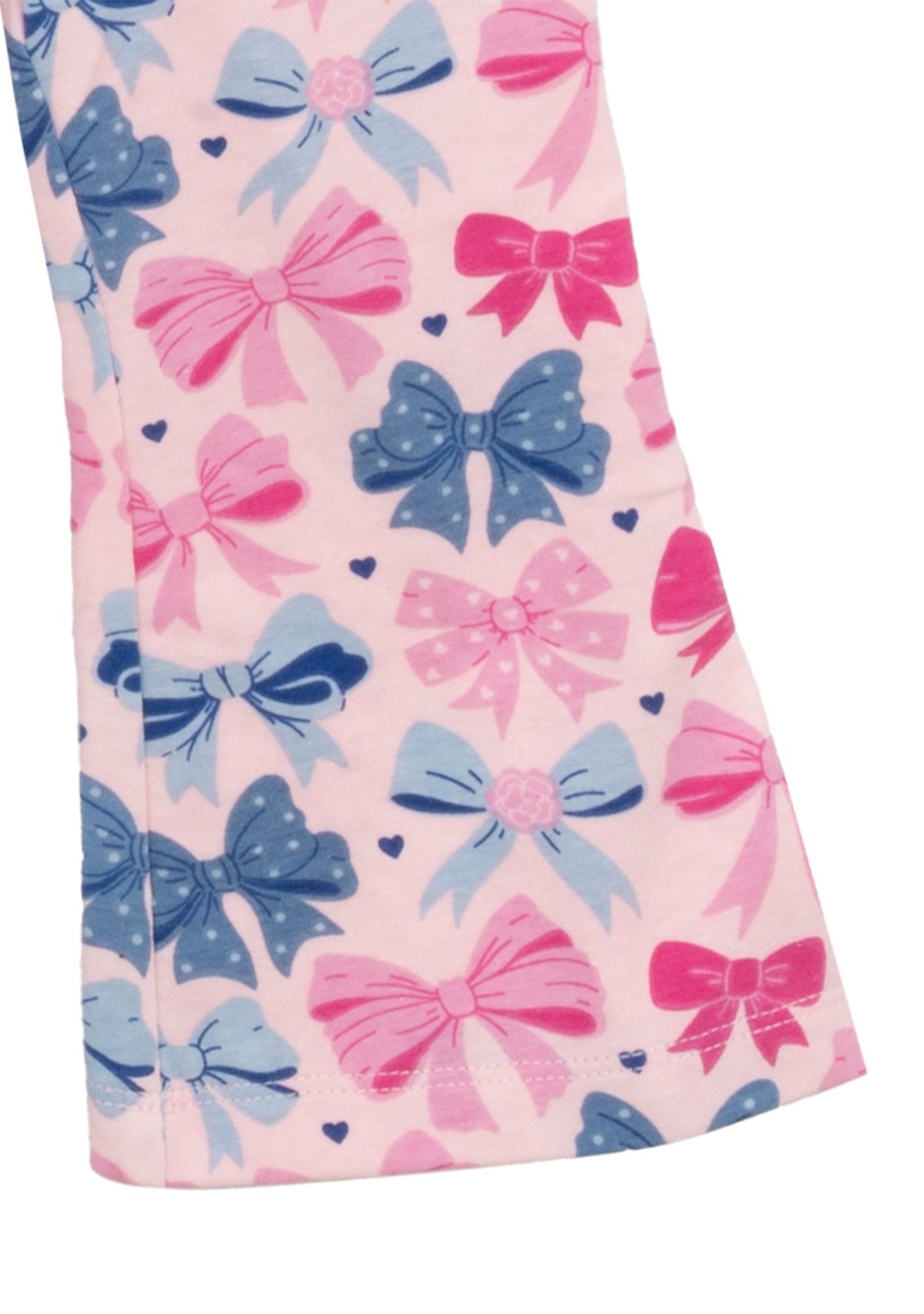 Baby Girls Bow Appliqué Top and Printed Leggings Set