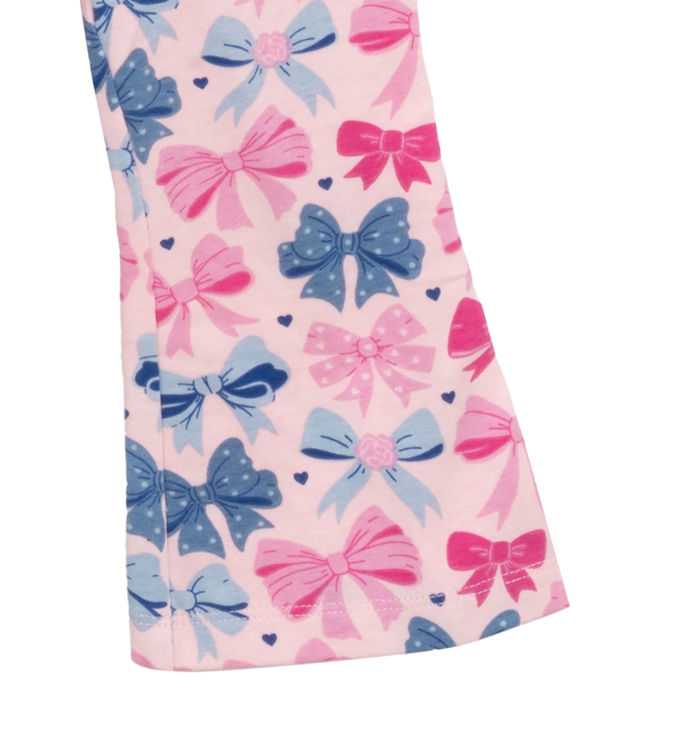 Baby Girls Bow Appliqué Top and Printed Leggings Set