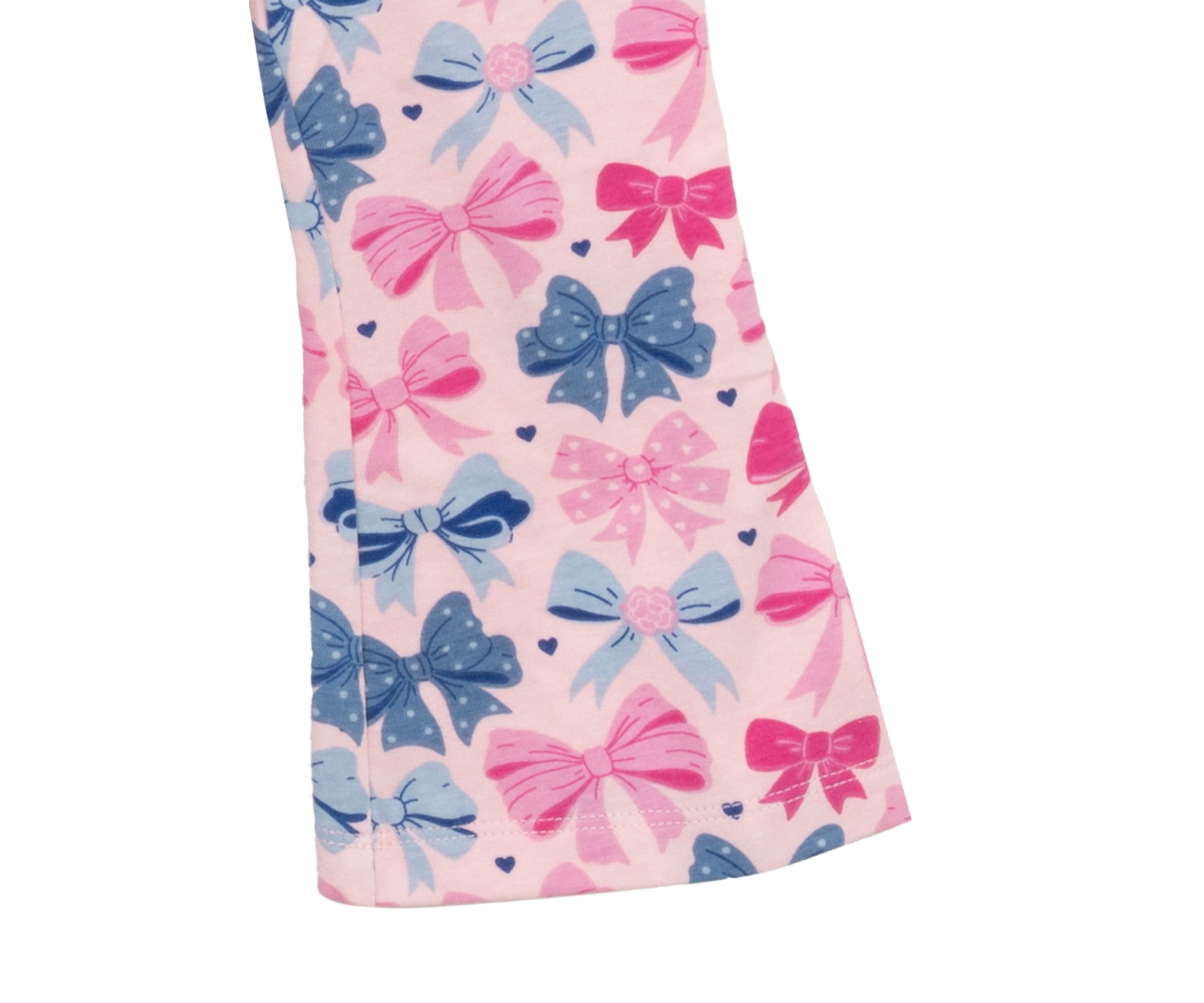 Baby Girls Bow Appliqué Top and Printed Leggings Set