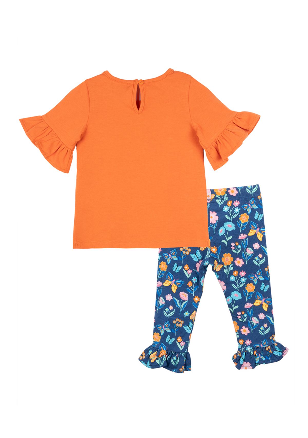Baby Girls Giraffe Appliqué Top and Printed Leggings Set