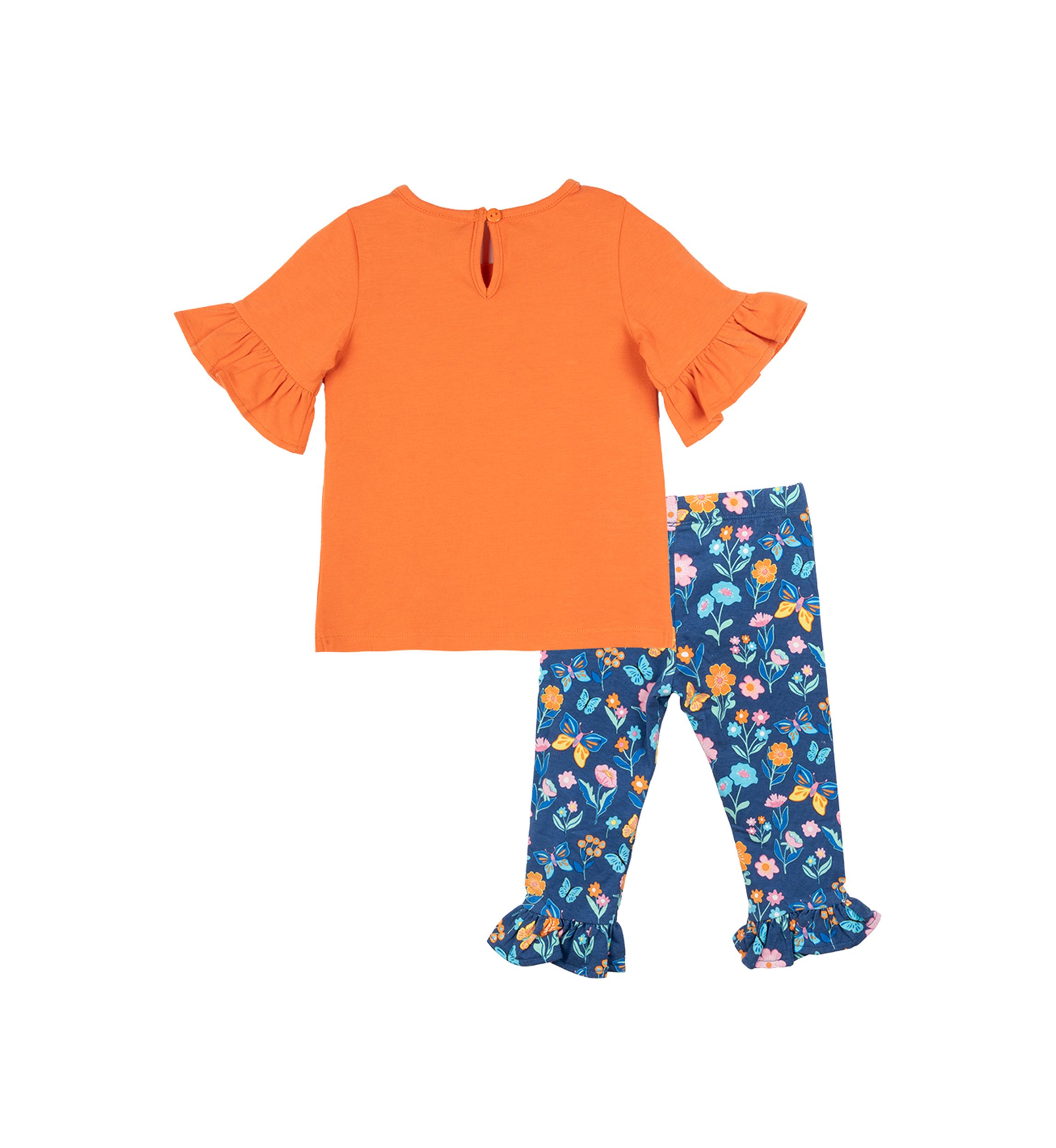 Baby Girls Giraffe Appliqué Top and Printed Leggings Set