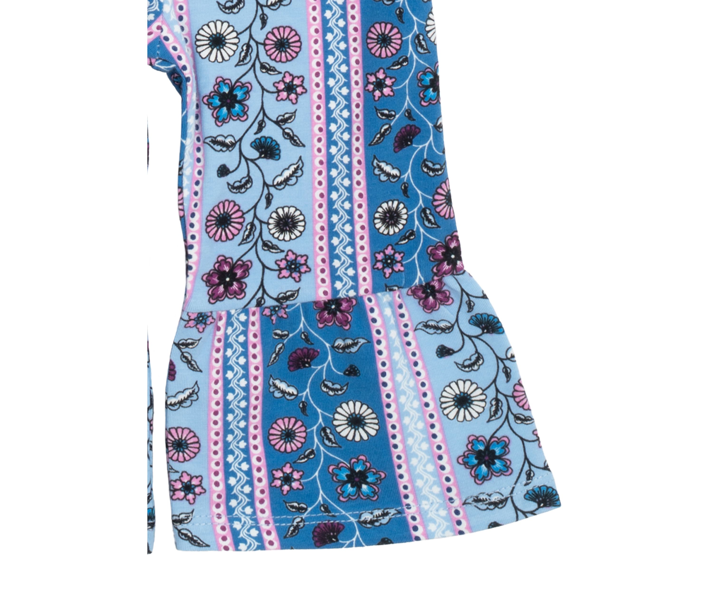 Baby Girls Bohemian Top and Printed Pants Set with Headband
