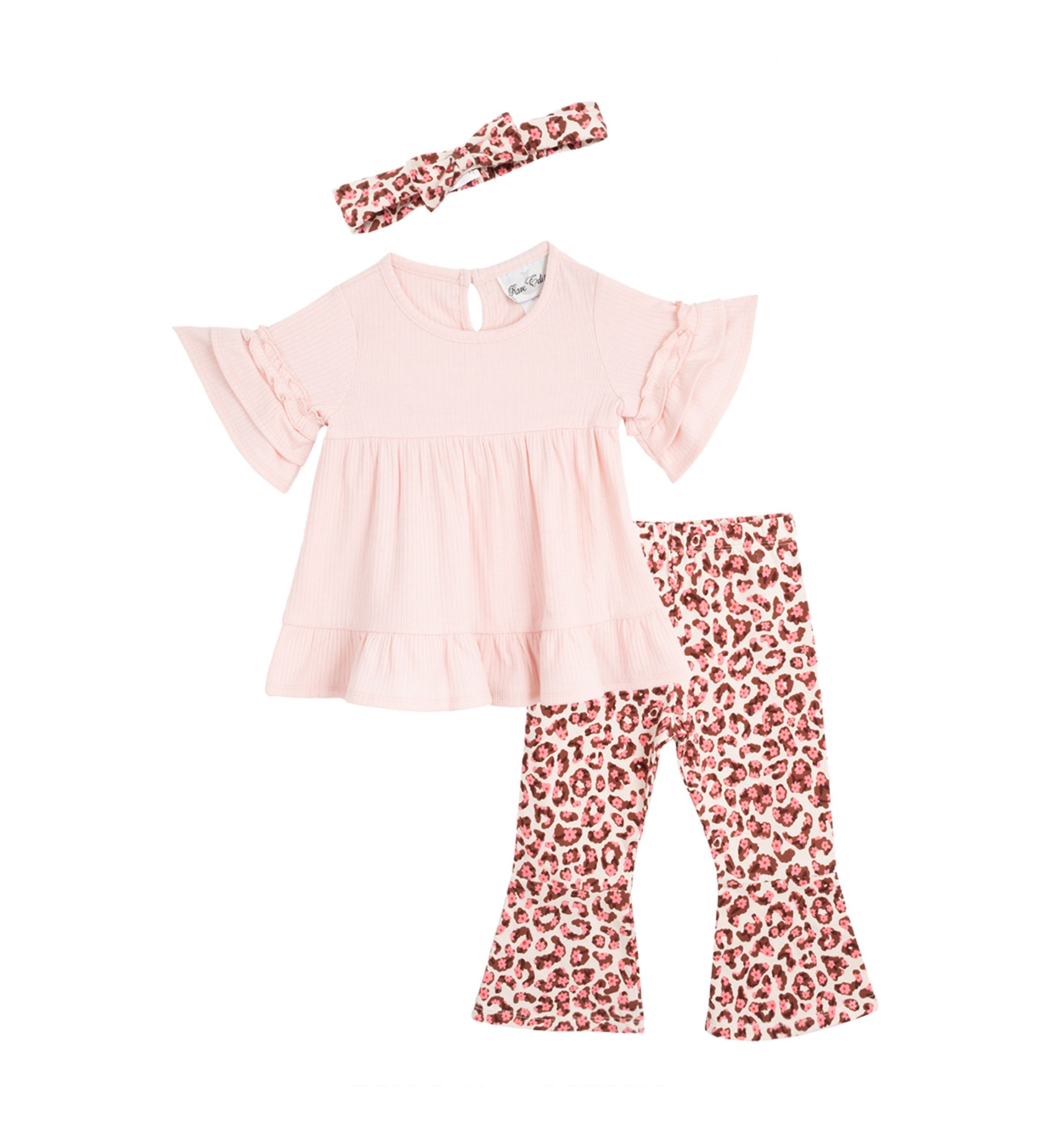 Baby Girls Animal Printed Set with Headband 