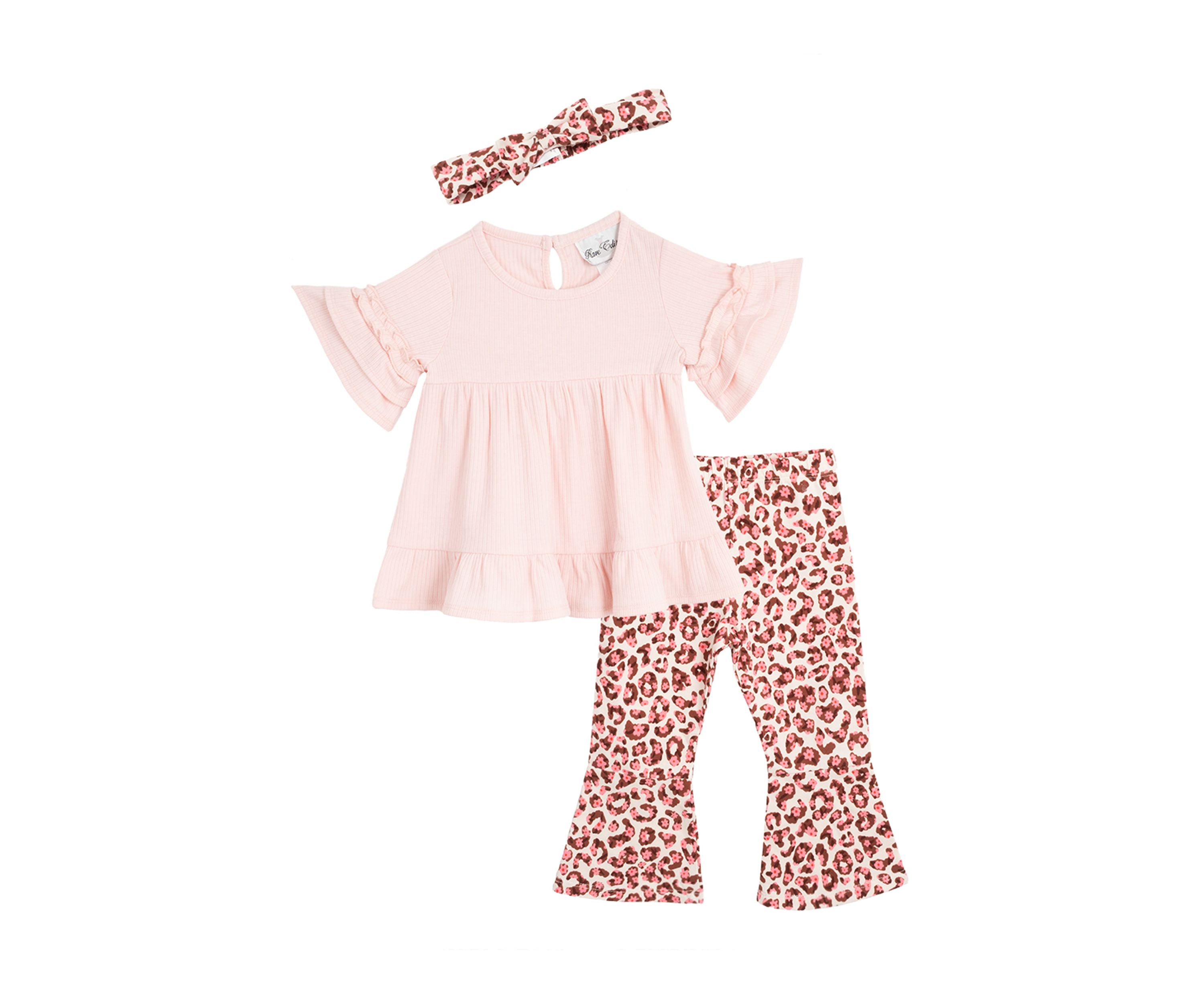 Baby Girls Animal Printed Set with Headband 