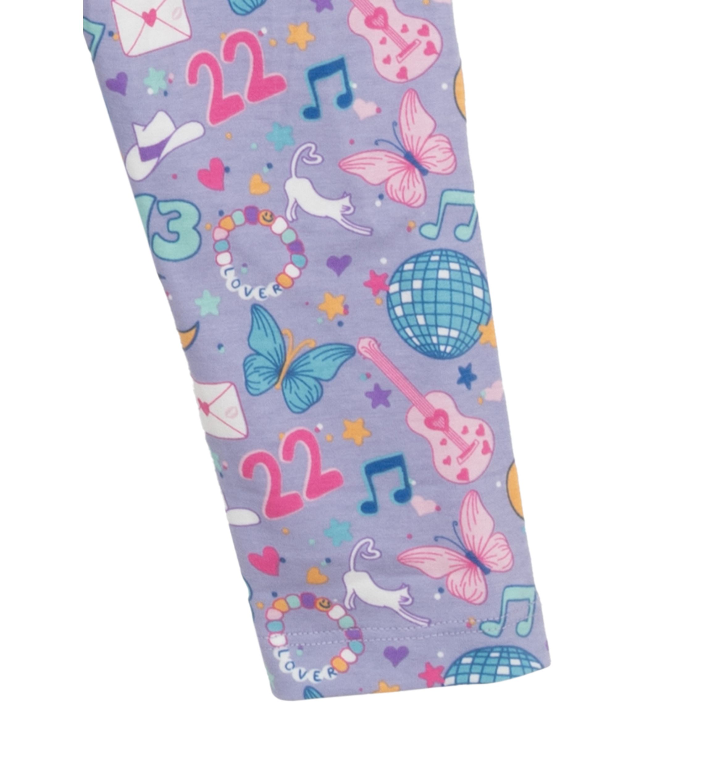 Baby Girls Cat Appliqué Top and Printed Leggings Set
