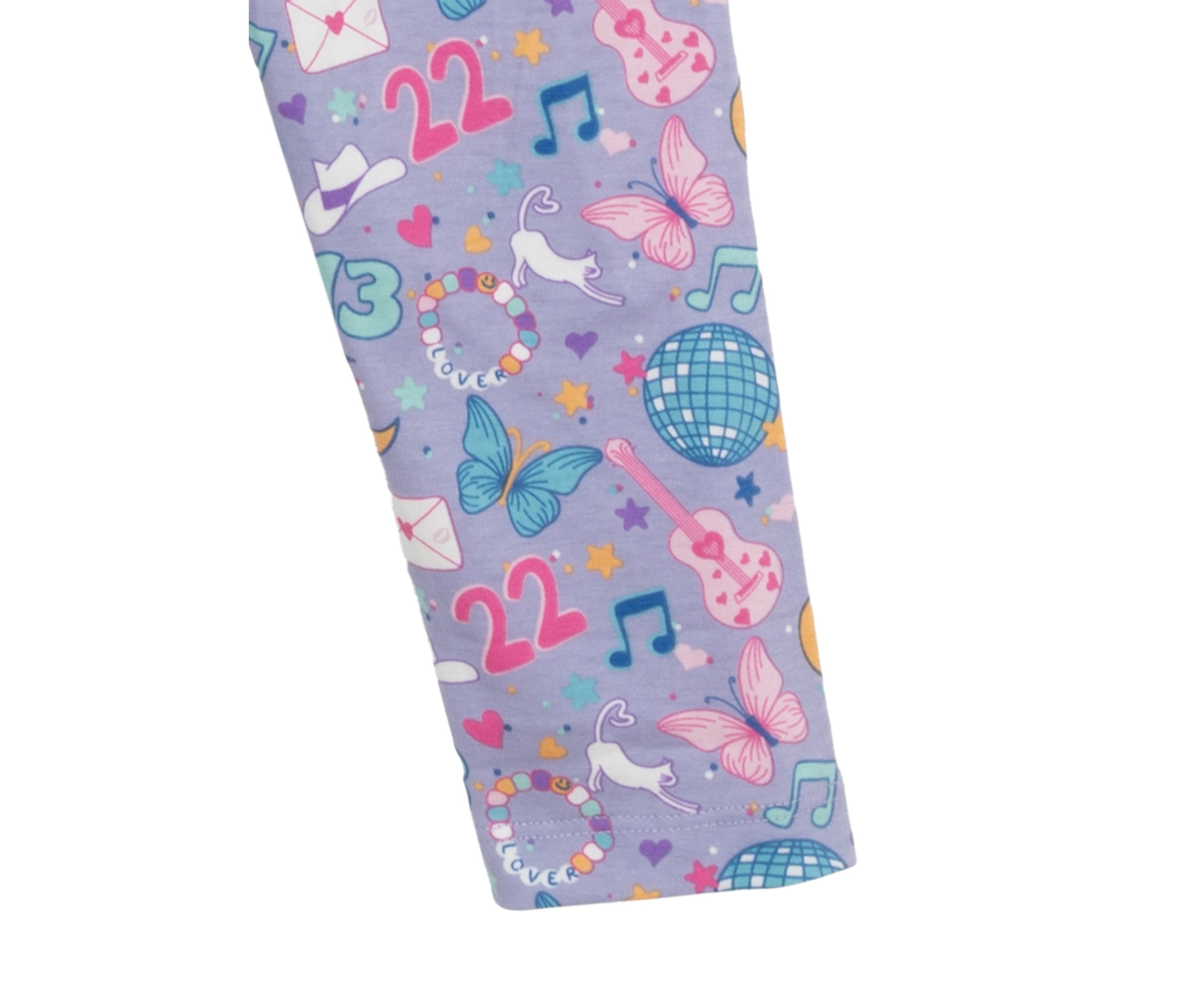 Baby Girls Cat Appliqué Top and Printed Leggings Set