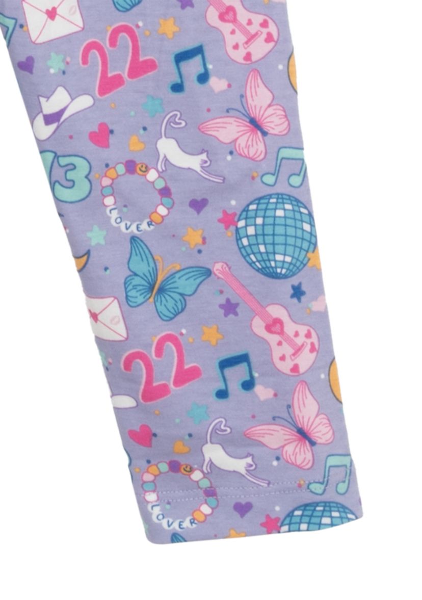 Baby Girls Cat Appliqué Top and Printed Leggings Set