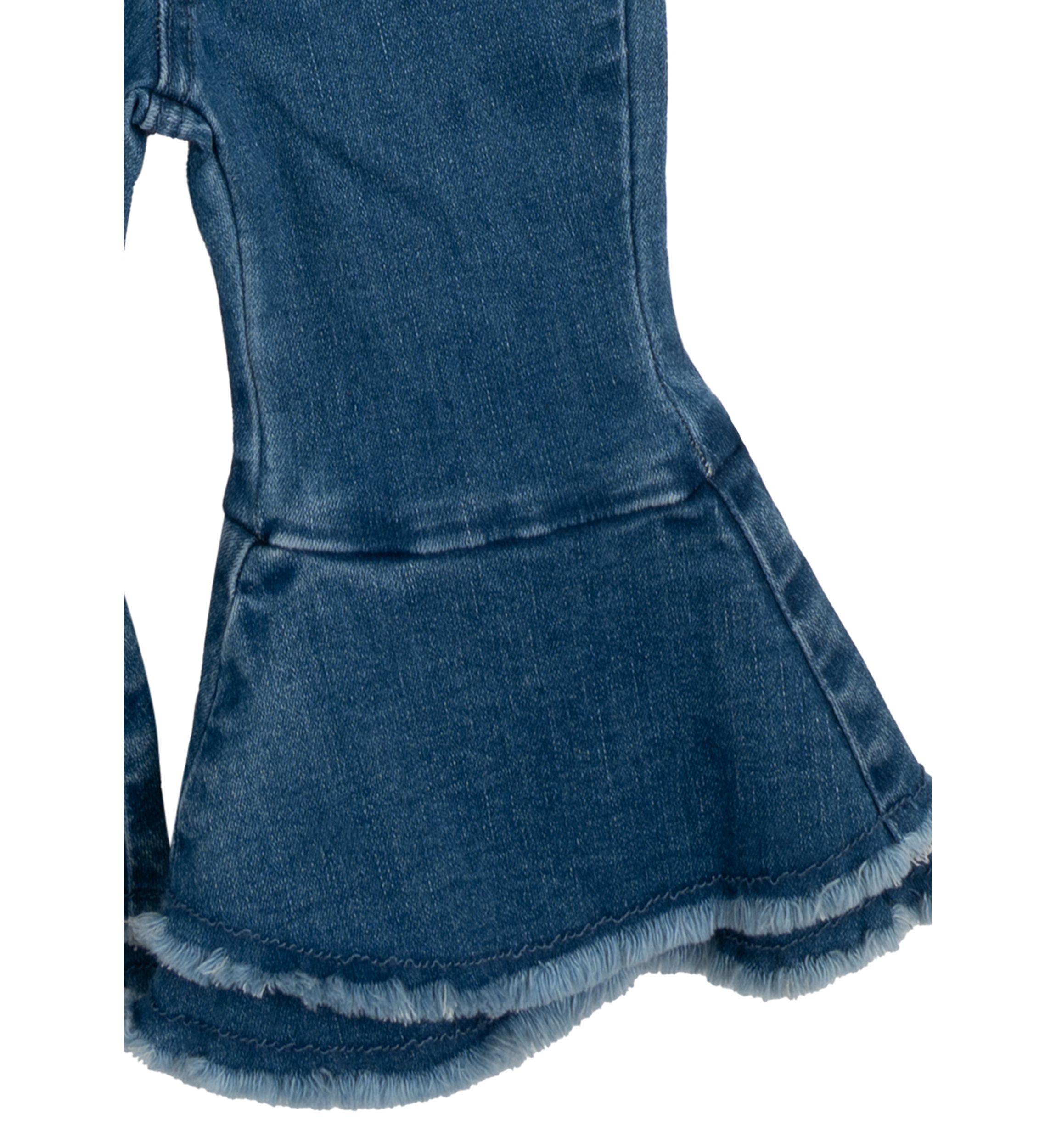 Toddler Girls Crochet Knit Bodysuit and Flared Pants Set