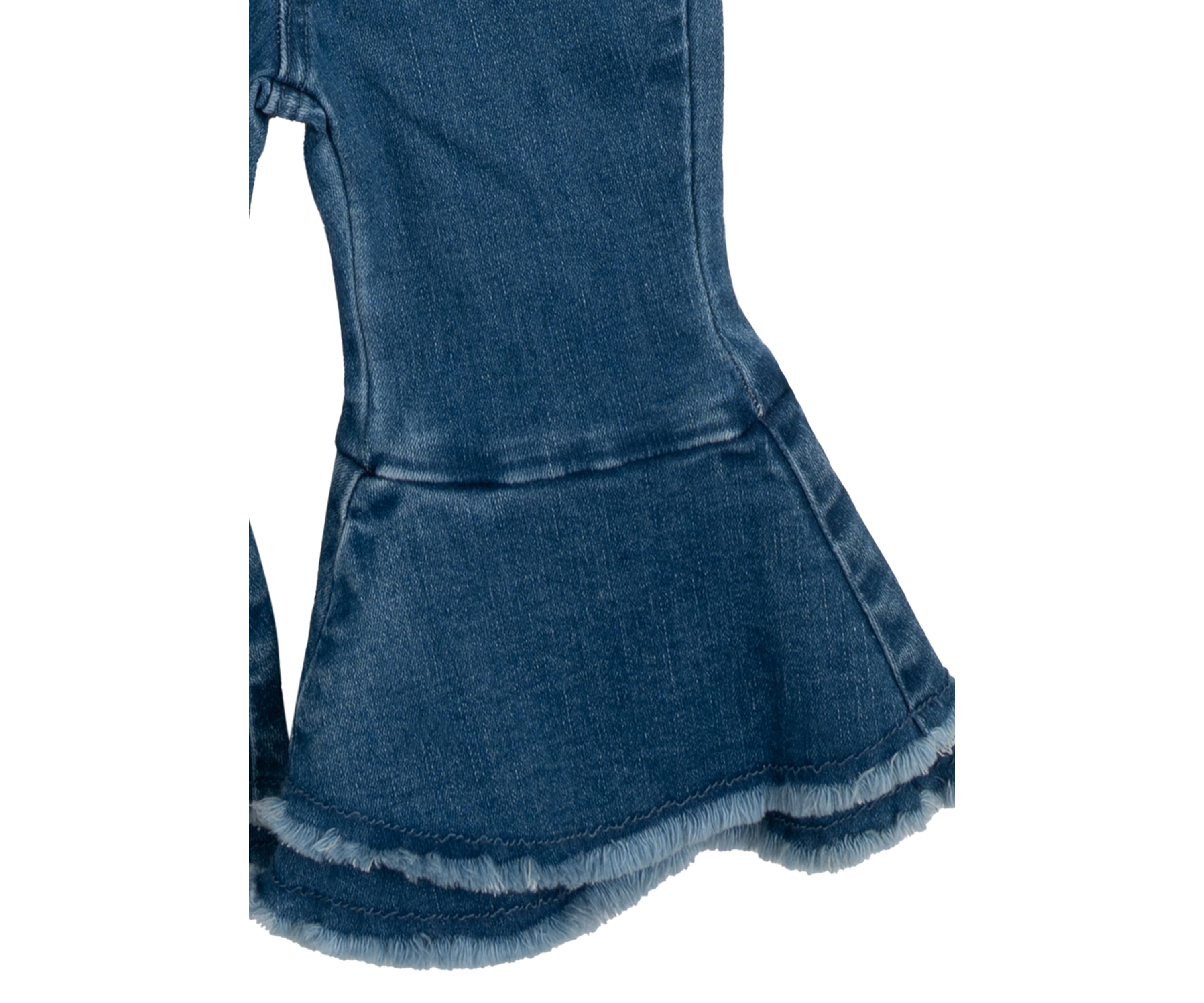 Toddler Girls Crochet Knit Bodysuit and Flared Pants Set