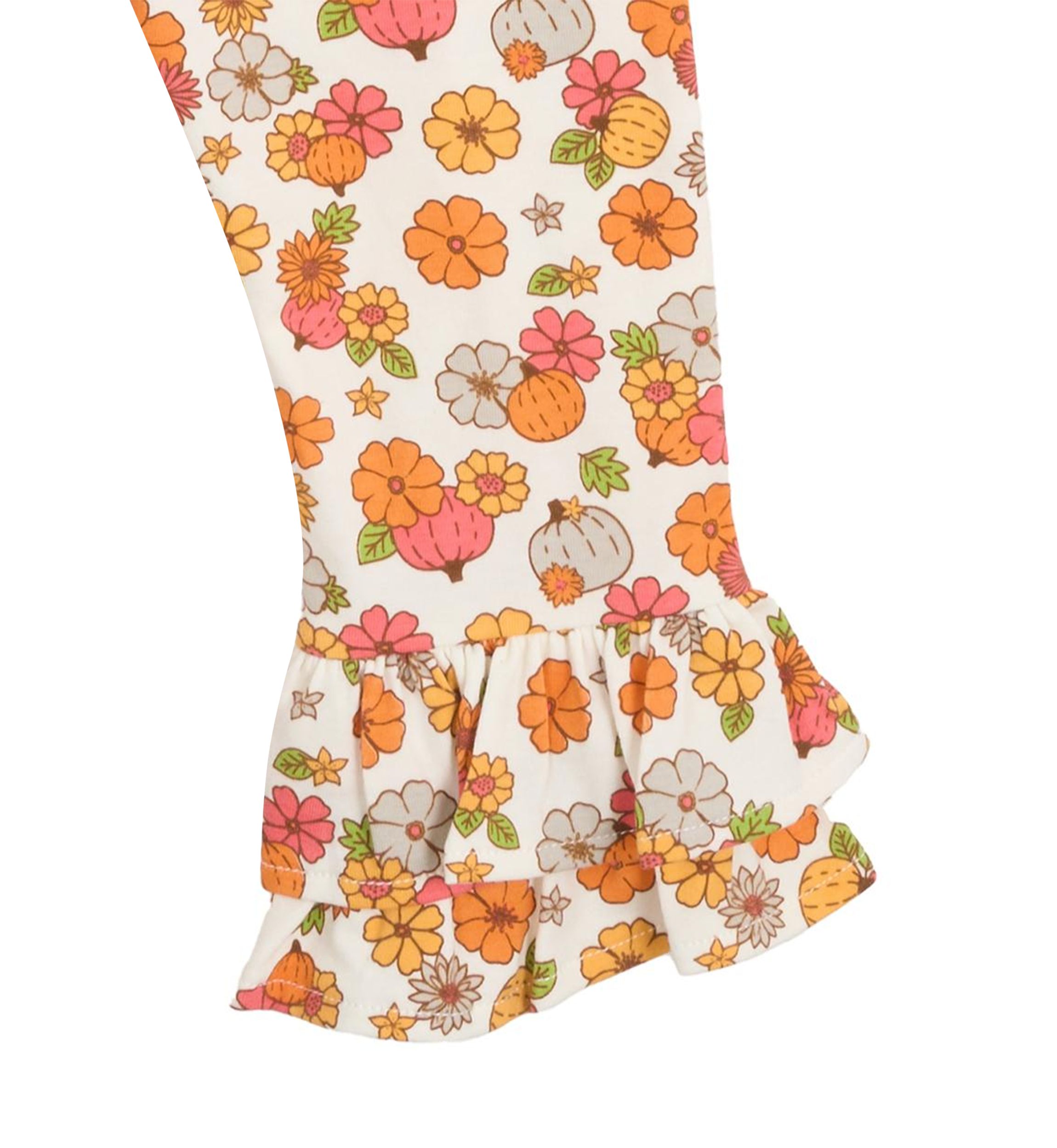 Baby Girls Polka Dot Pumpkin Appliqué Top and Leggings Set