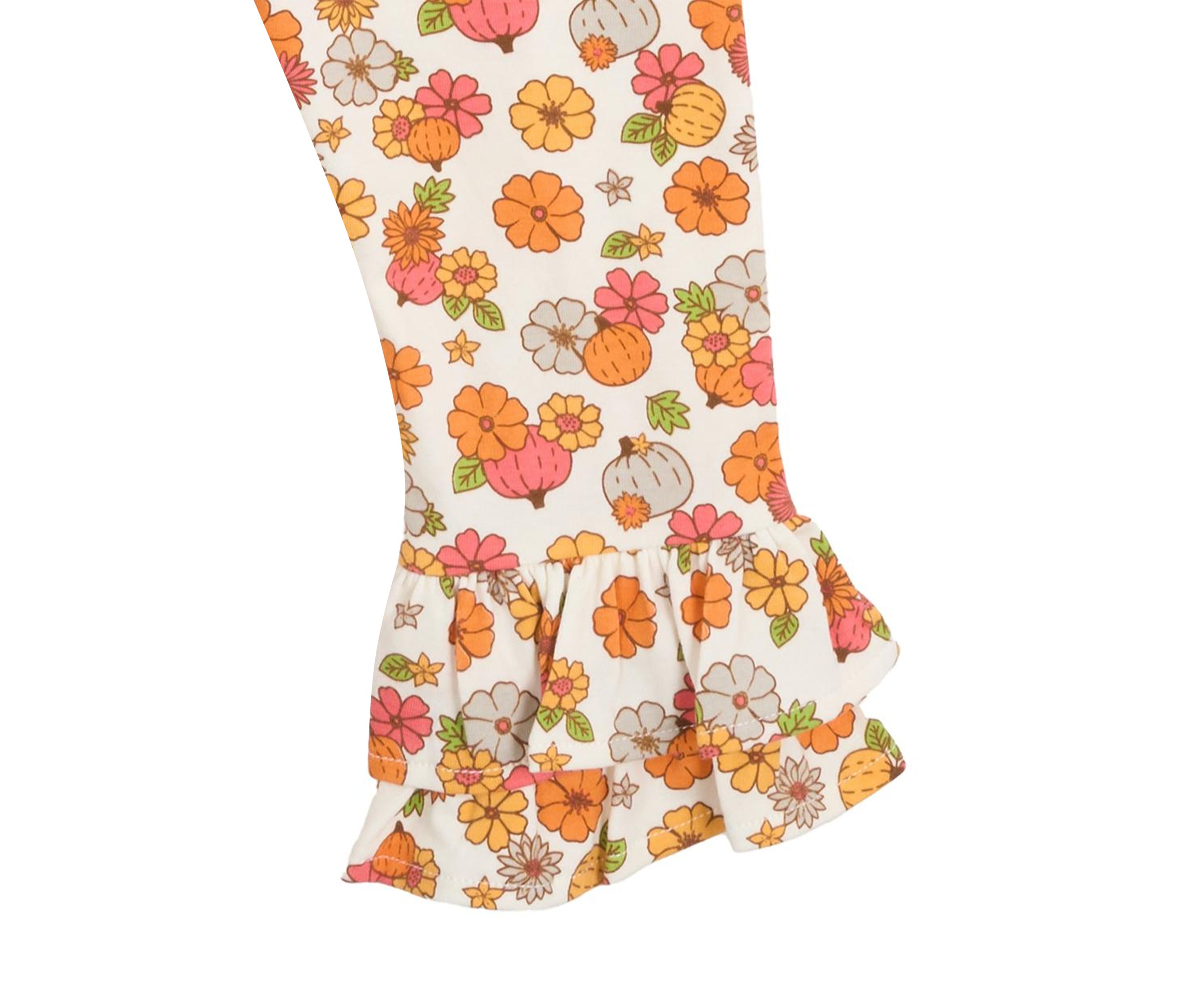 Baby Girls Polka Dot Pumpkin Appliqué Top and Leggings Set