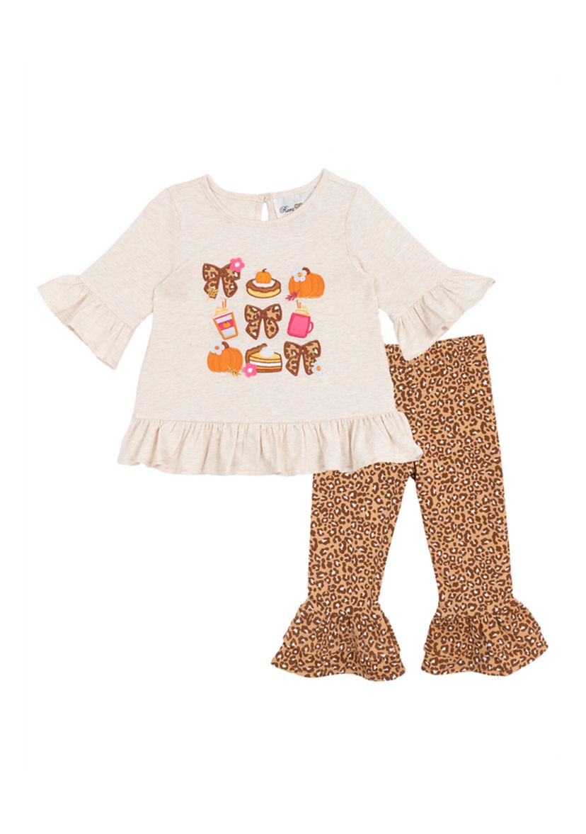Baby Girls Harvest Appliqué Top and Leggings Set