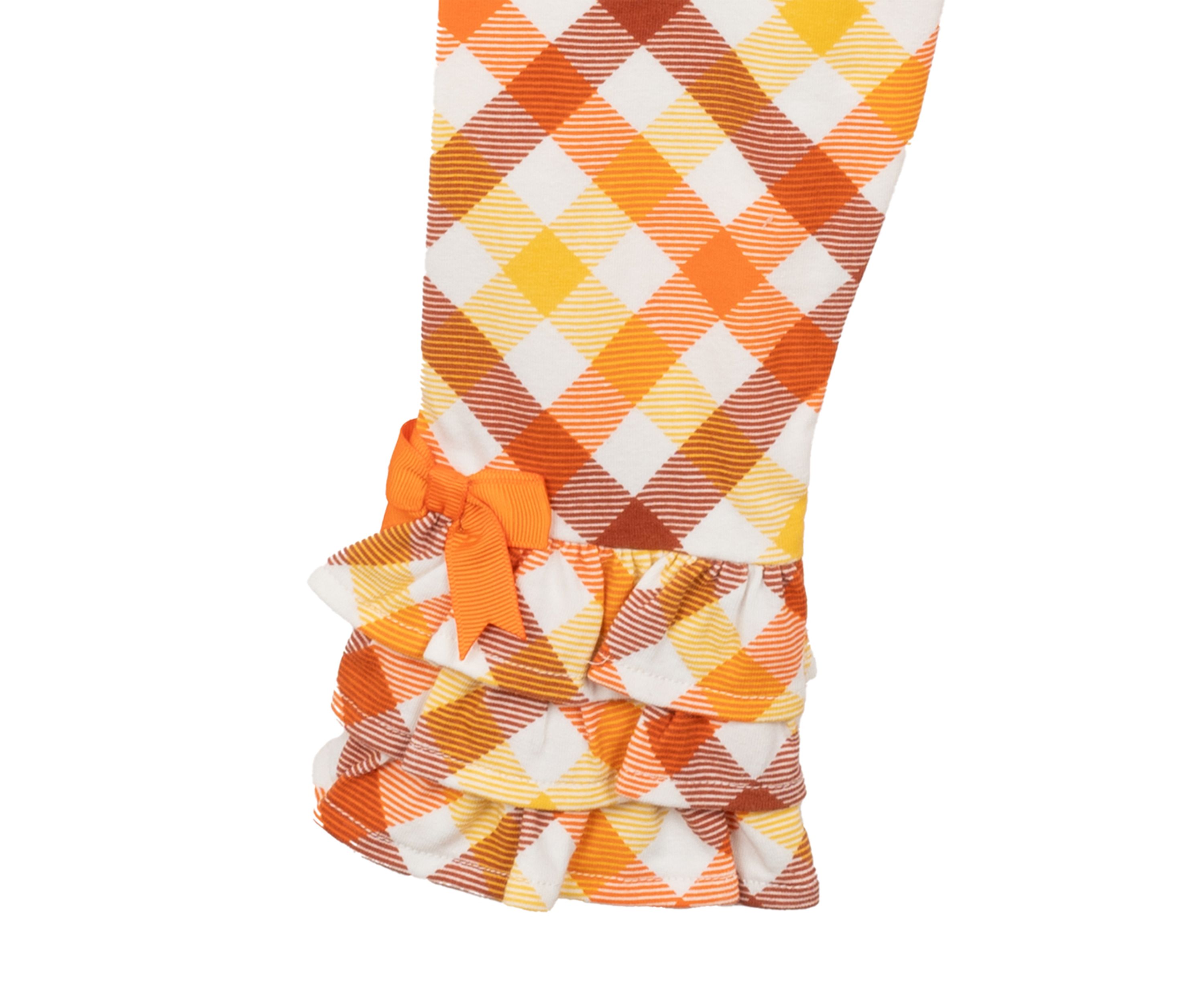 Baby Girls Pumpkin Appliqué Top and Ruffle Leggings Set