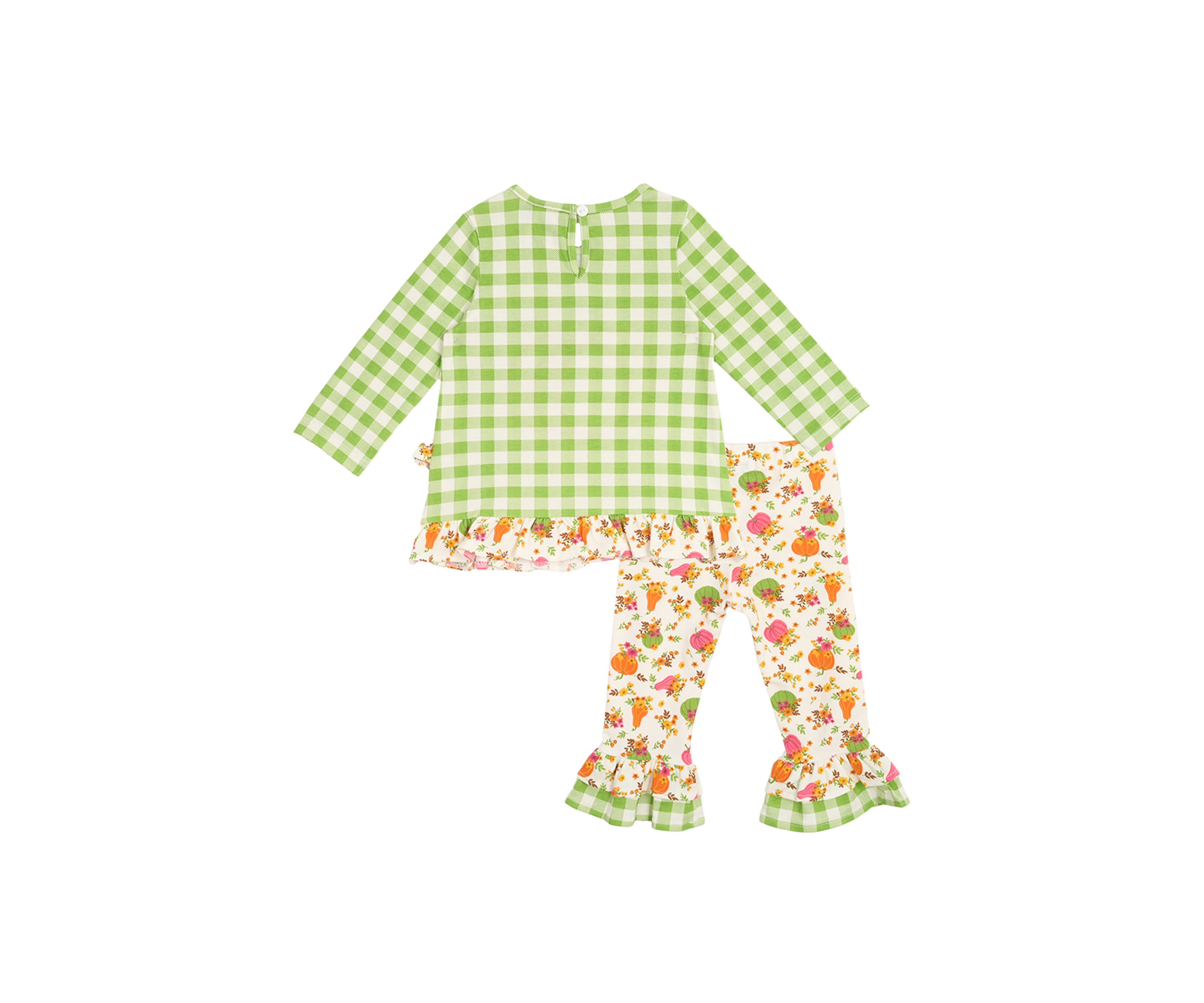 Toddler Girls Gingham Appliqué Top and Leggings Set