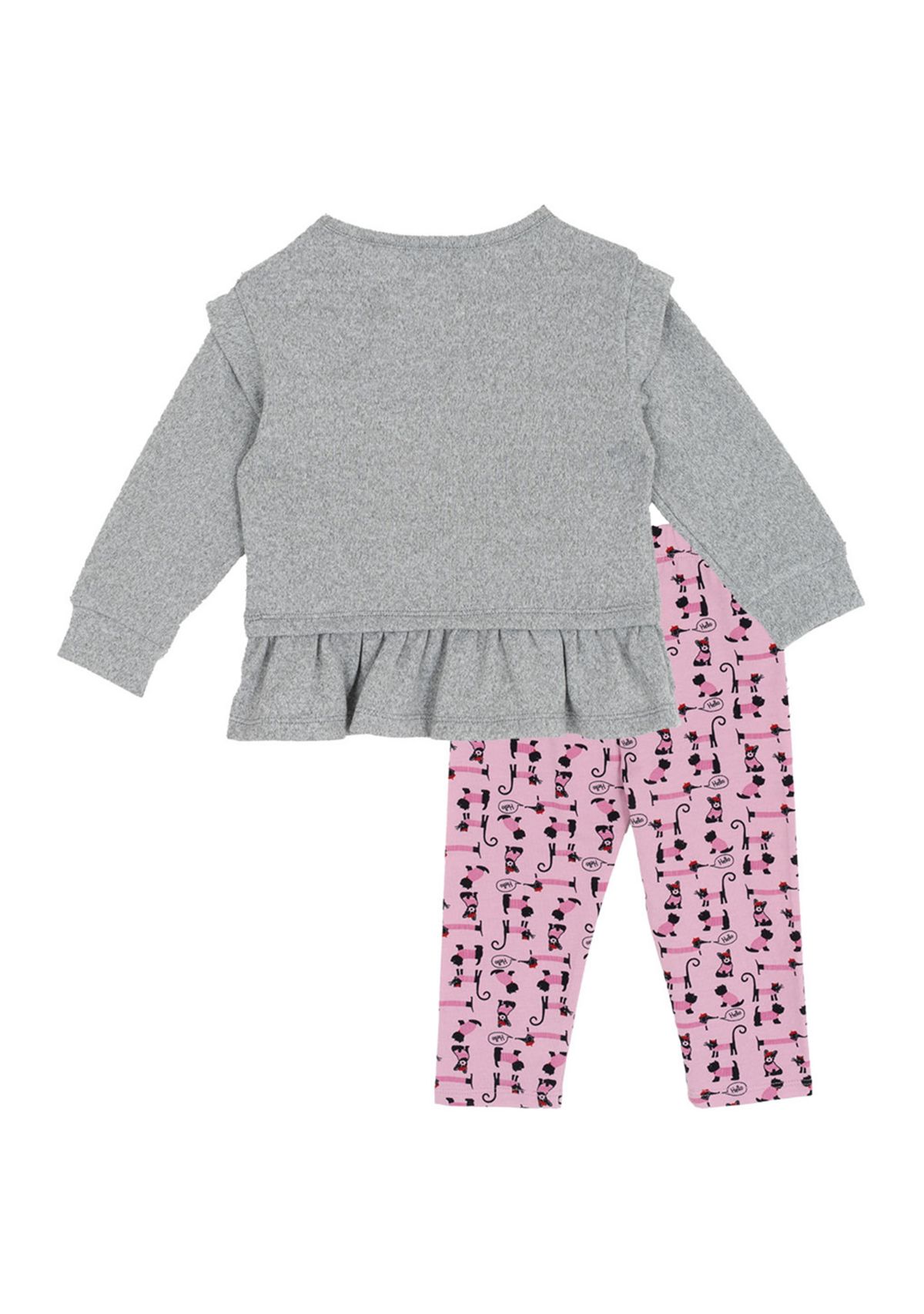 Baby Girls Doggie Graphic T-Shirt and Printed Leggings Set