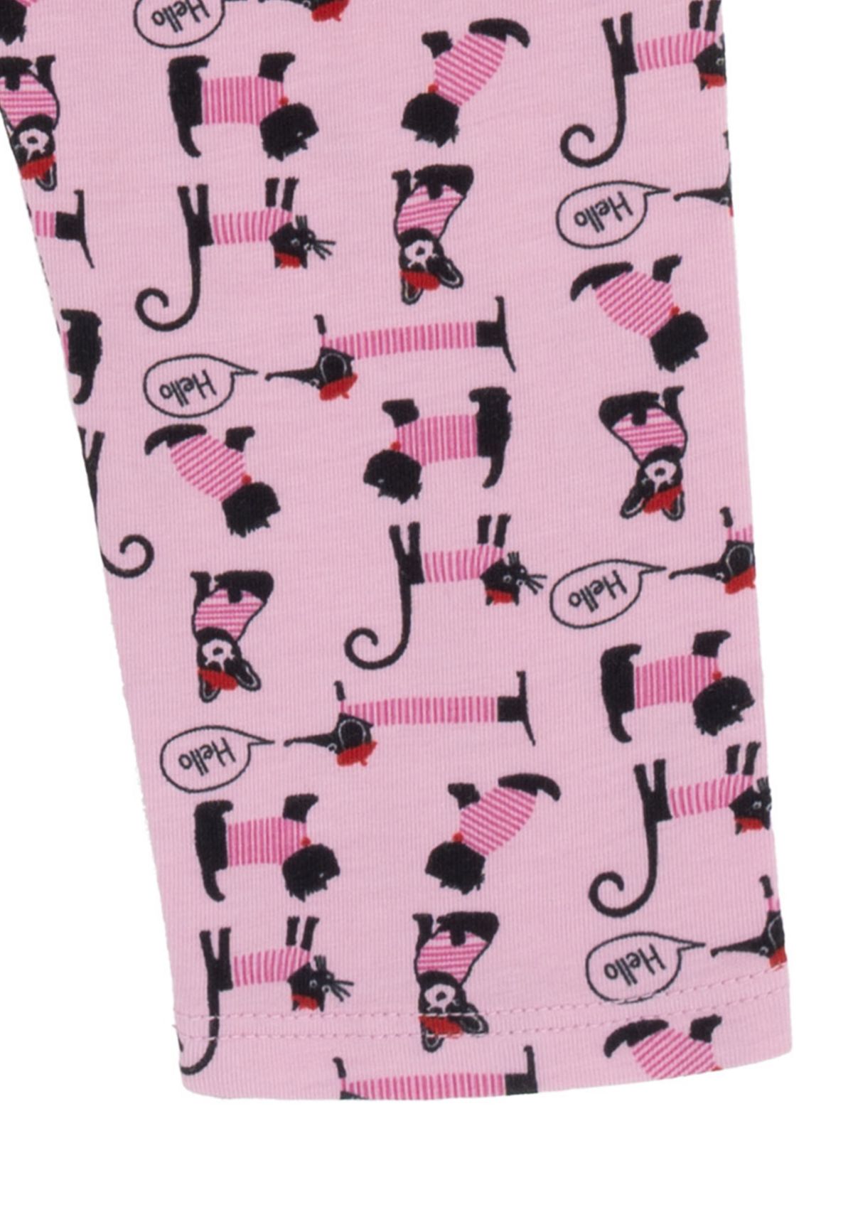 Baby Girls Doggie Graphic T-Shirt and Printed Leggings Set