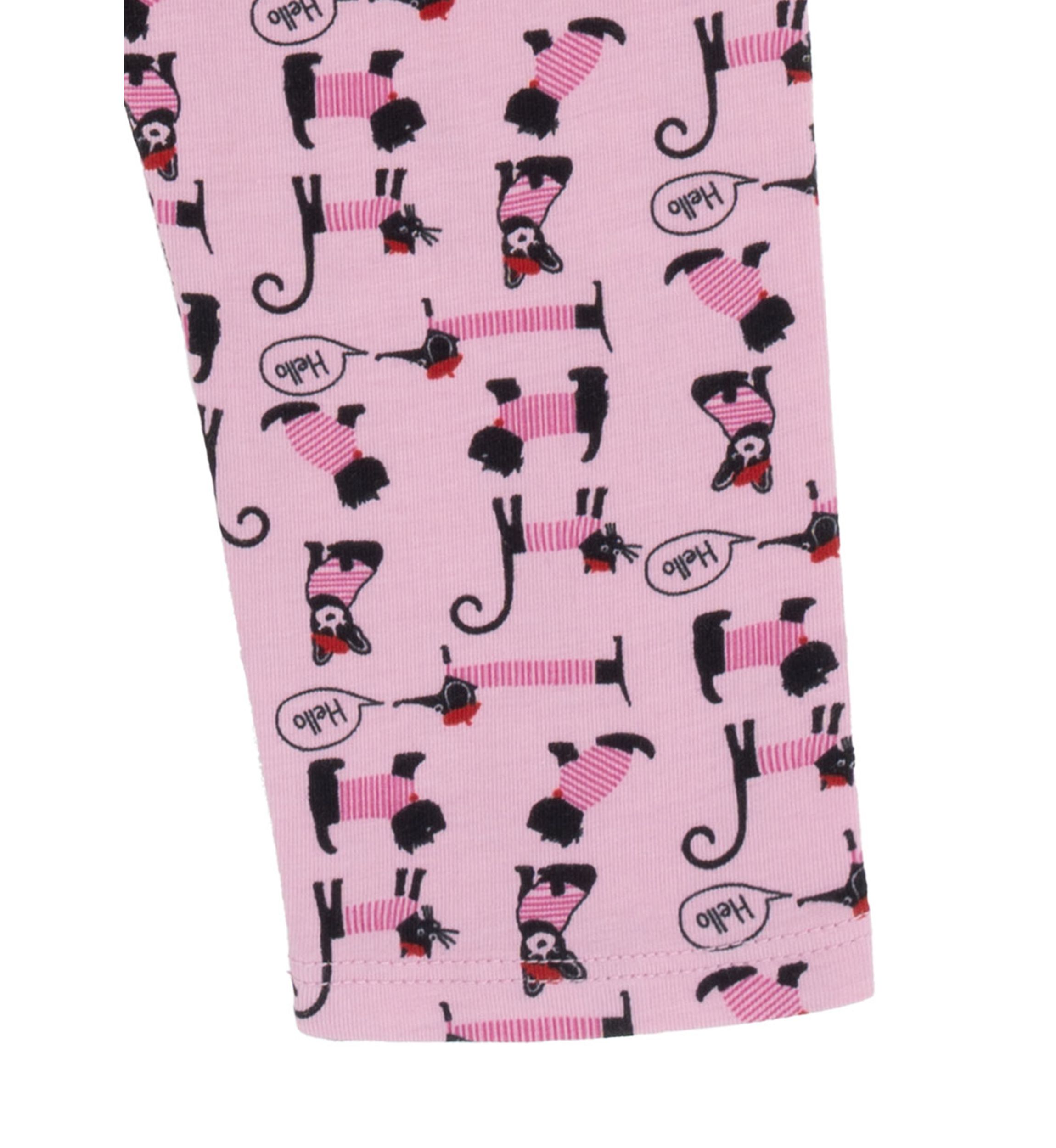 Baby Girls Doggie Graphic T-Shirt and Printed Leggings Set