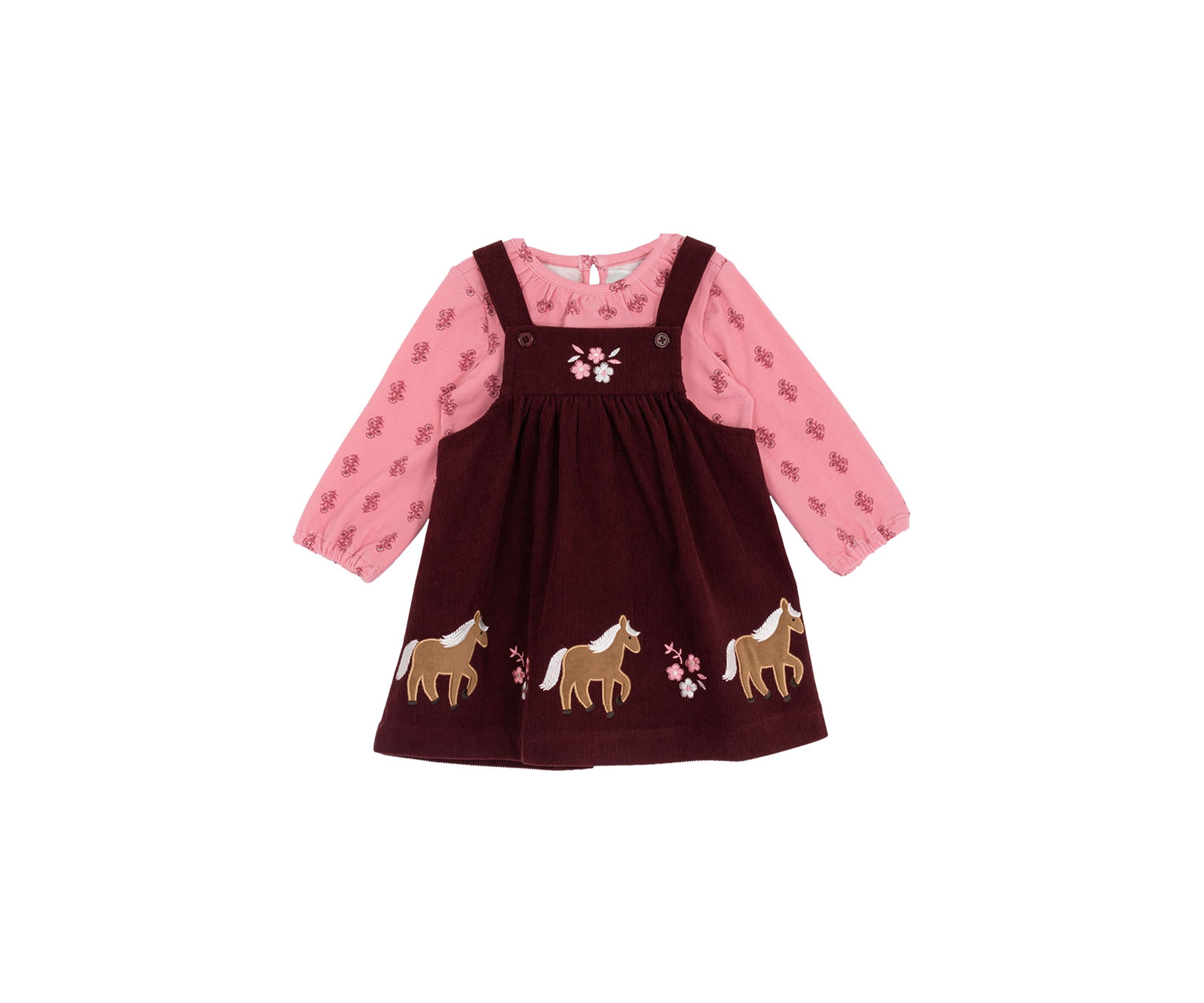Baby Girls Horse Jumper Dress Set