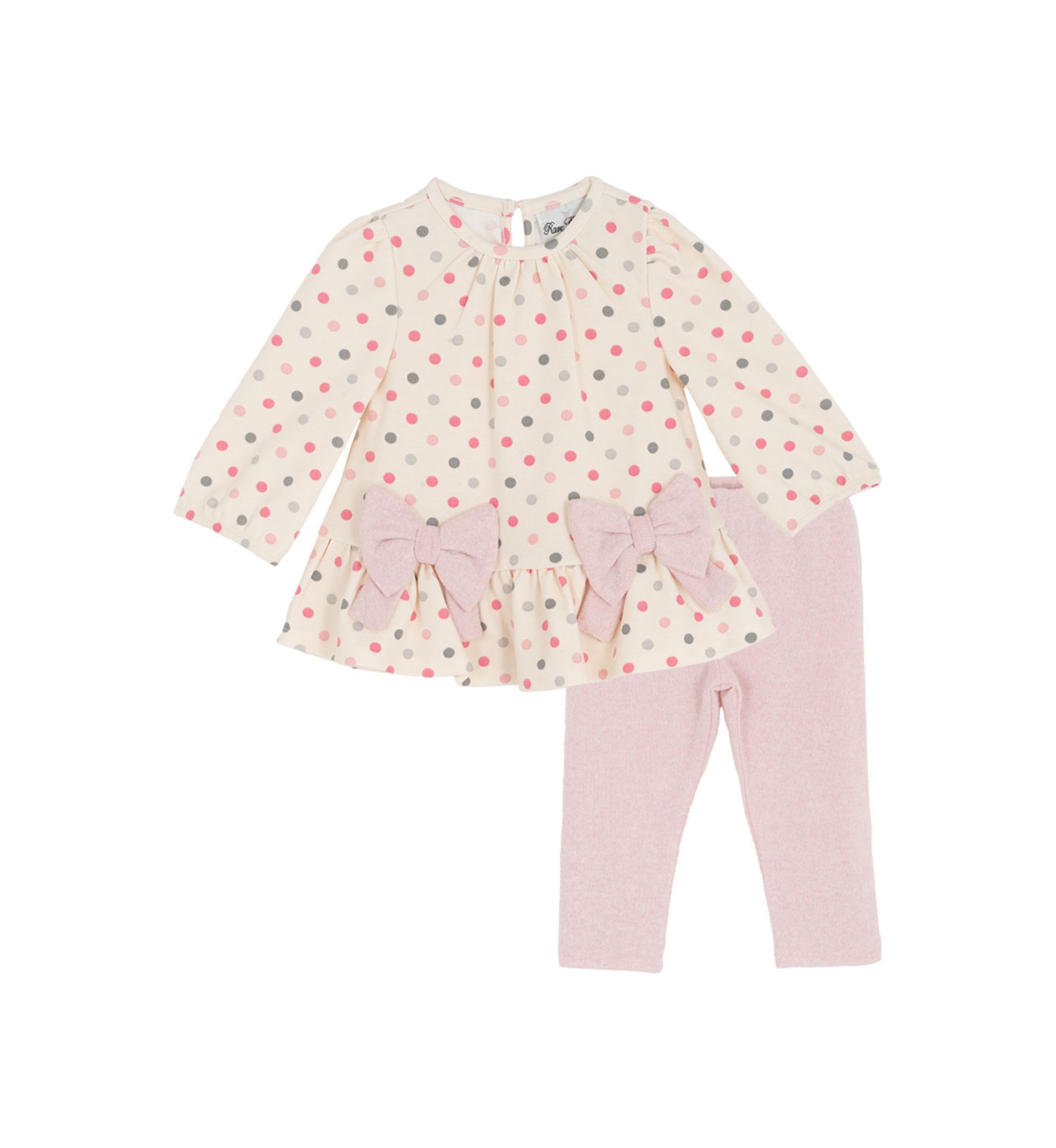 Baby Girls Dot Bow Top and Leggings Set