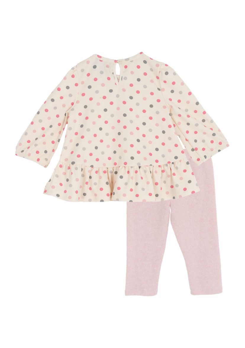 Baby Girls Dot Bow Top and Leggings Set