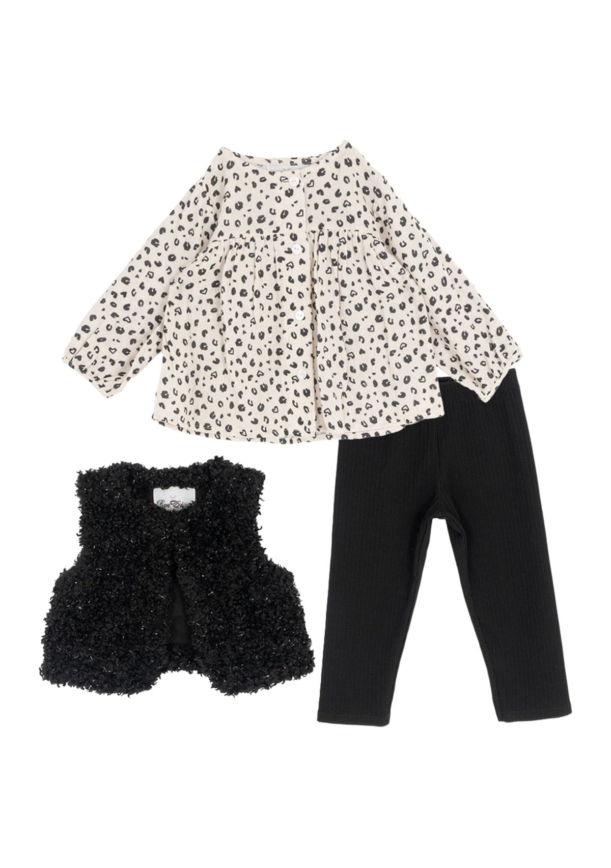 Baby Girls 3-Piece Vest Set 