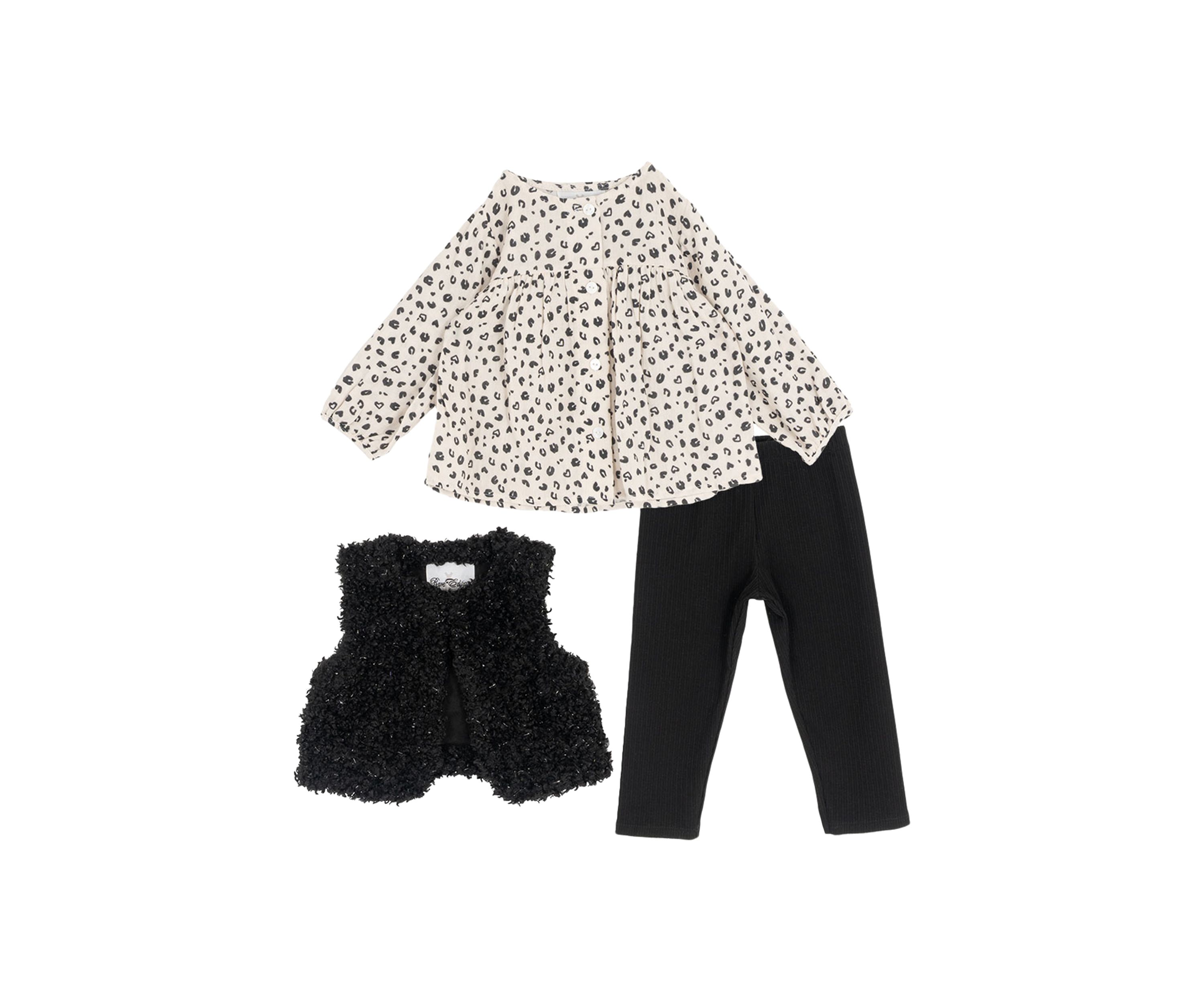 Baby Girls 3-Piece Vest Set 