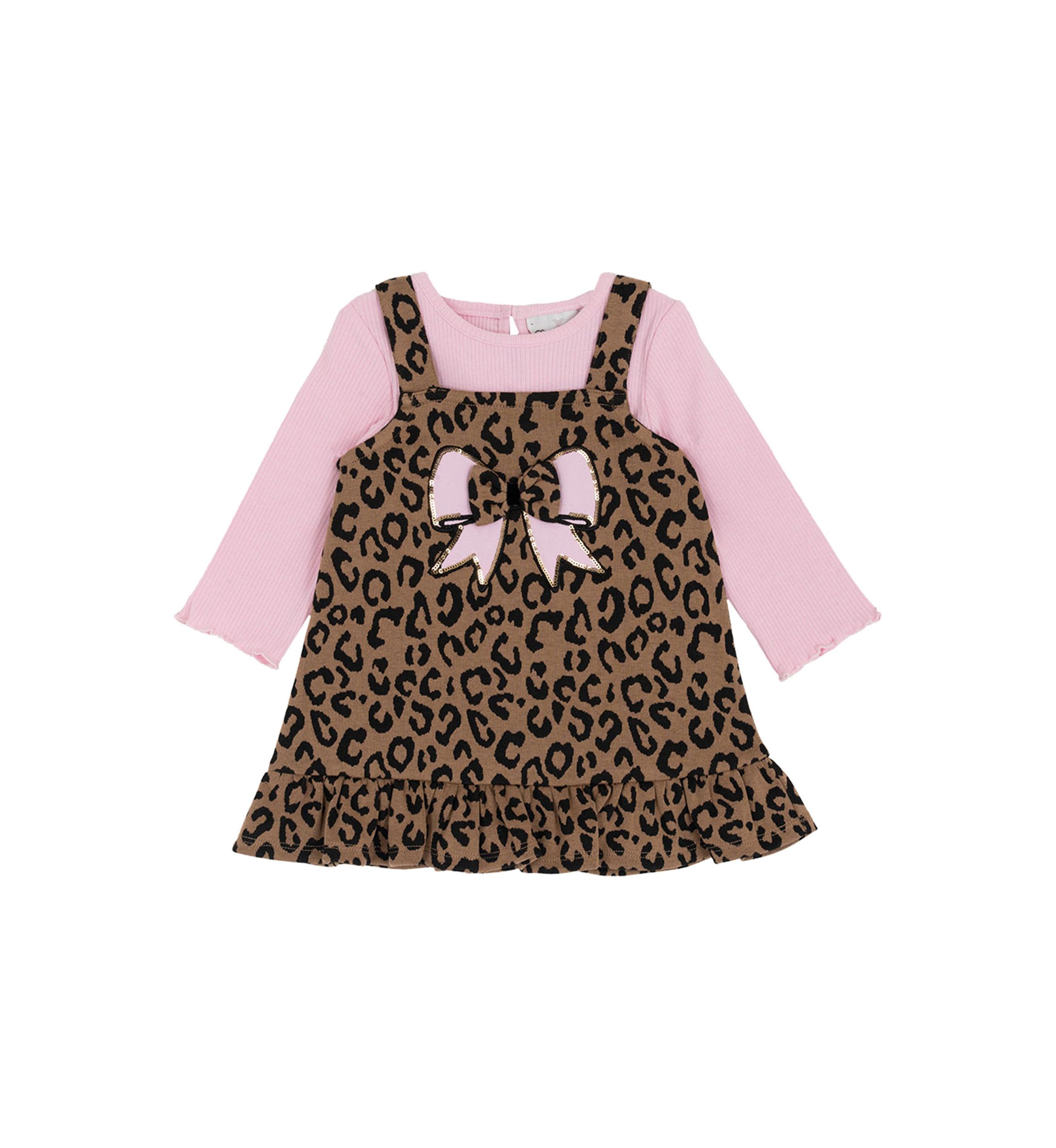 Baby Girls Animal Printed Jumper Dress Set