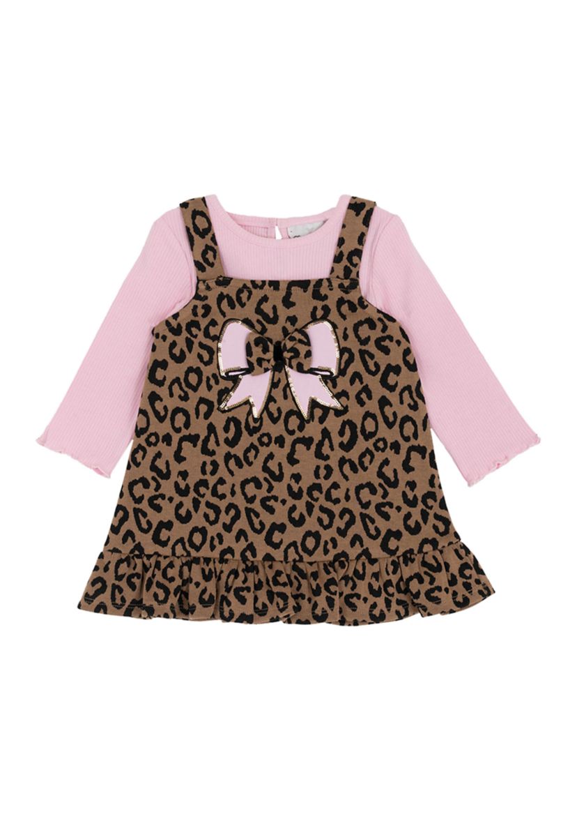Baby Girls Animal Printed Jumper Dress Set