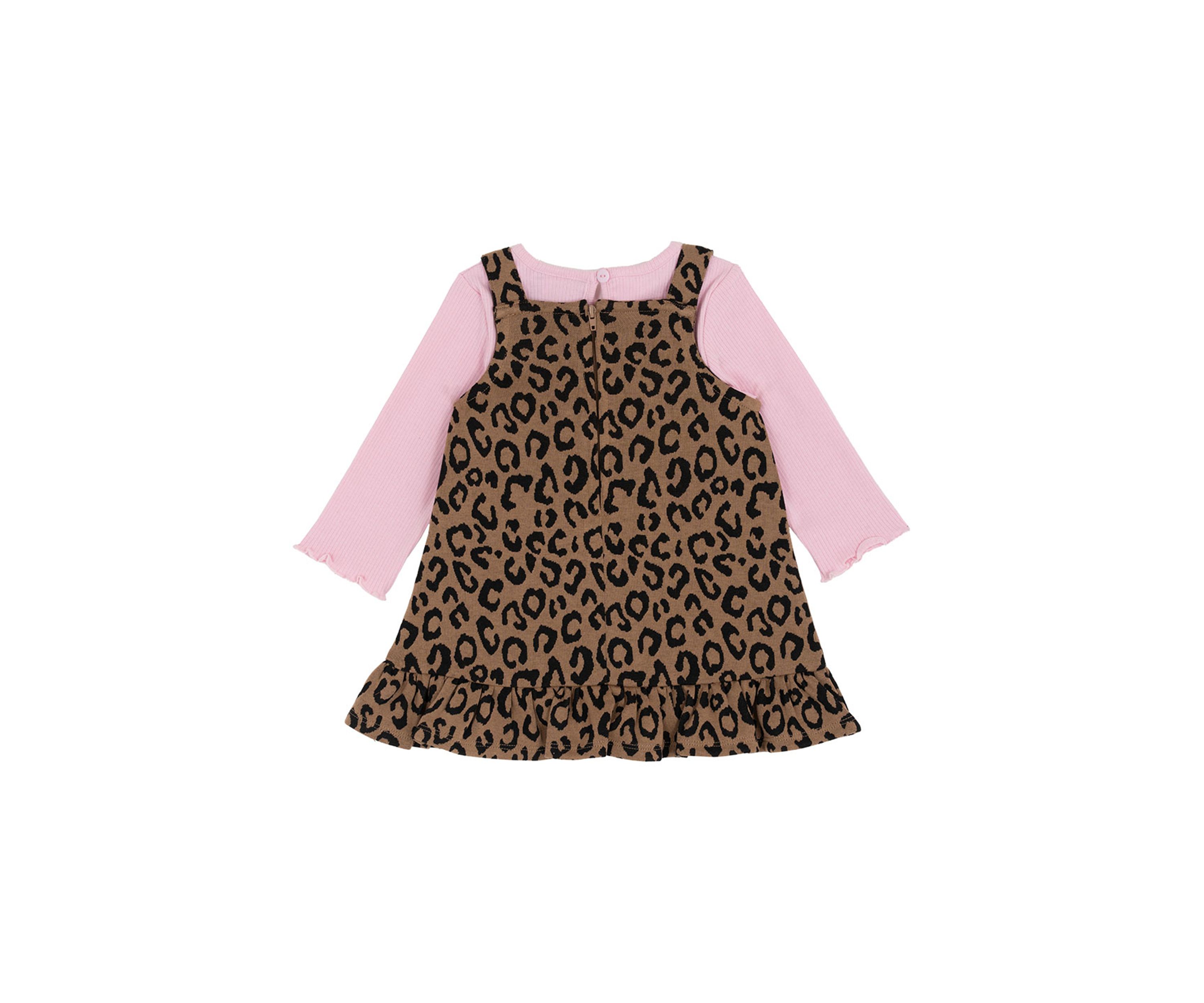 Baby Girls Animal Printed Jumper Dress Set