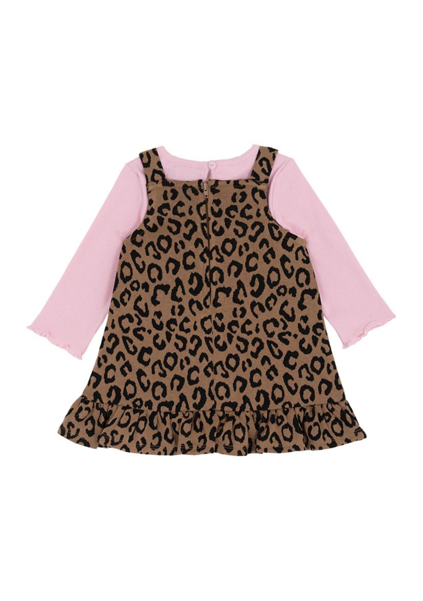 Baby Girls Animal Printed Jumper Dress Set