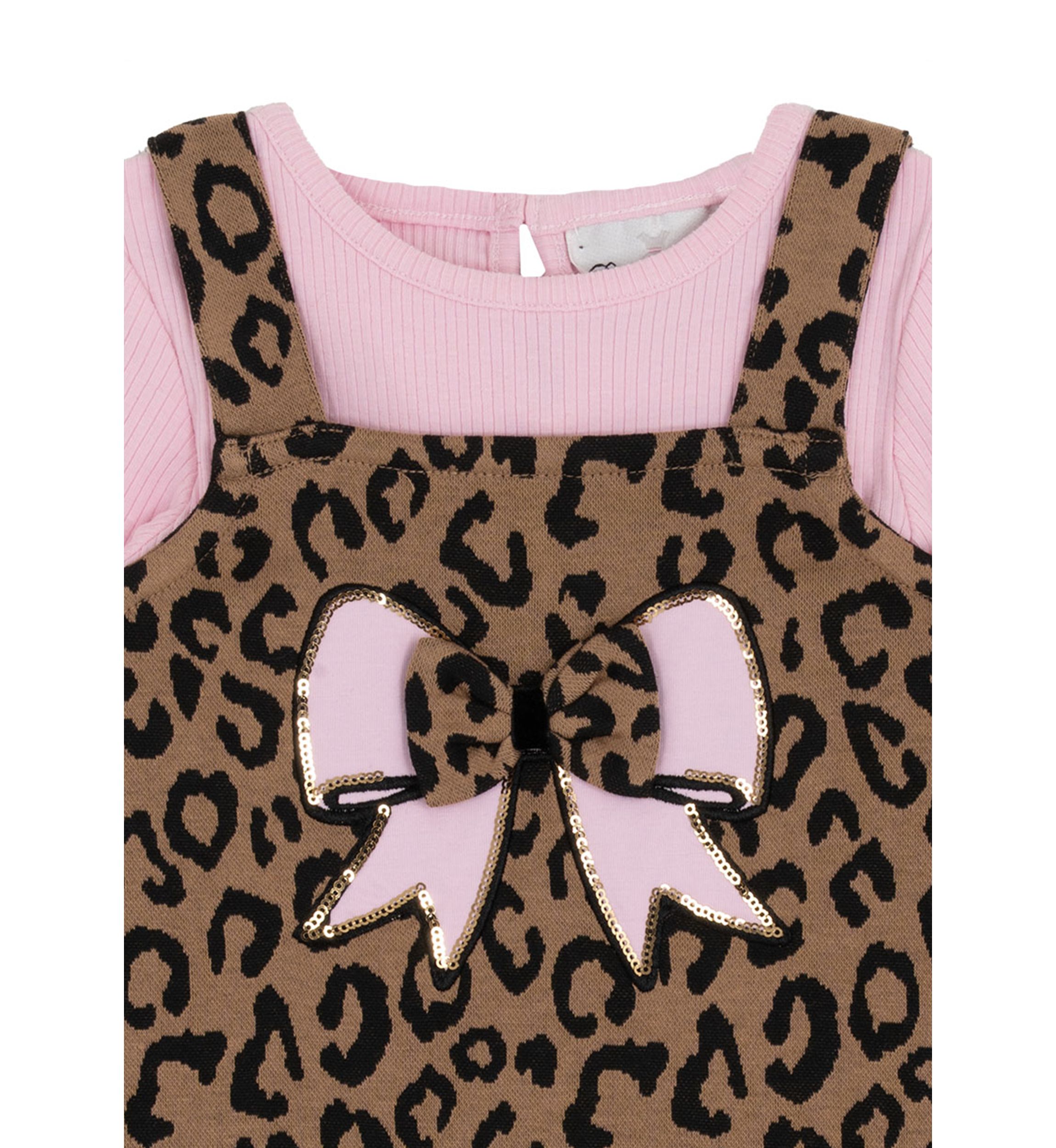 Baby Girls Animal Printed Jumper Dress Set