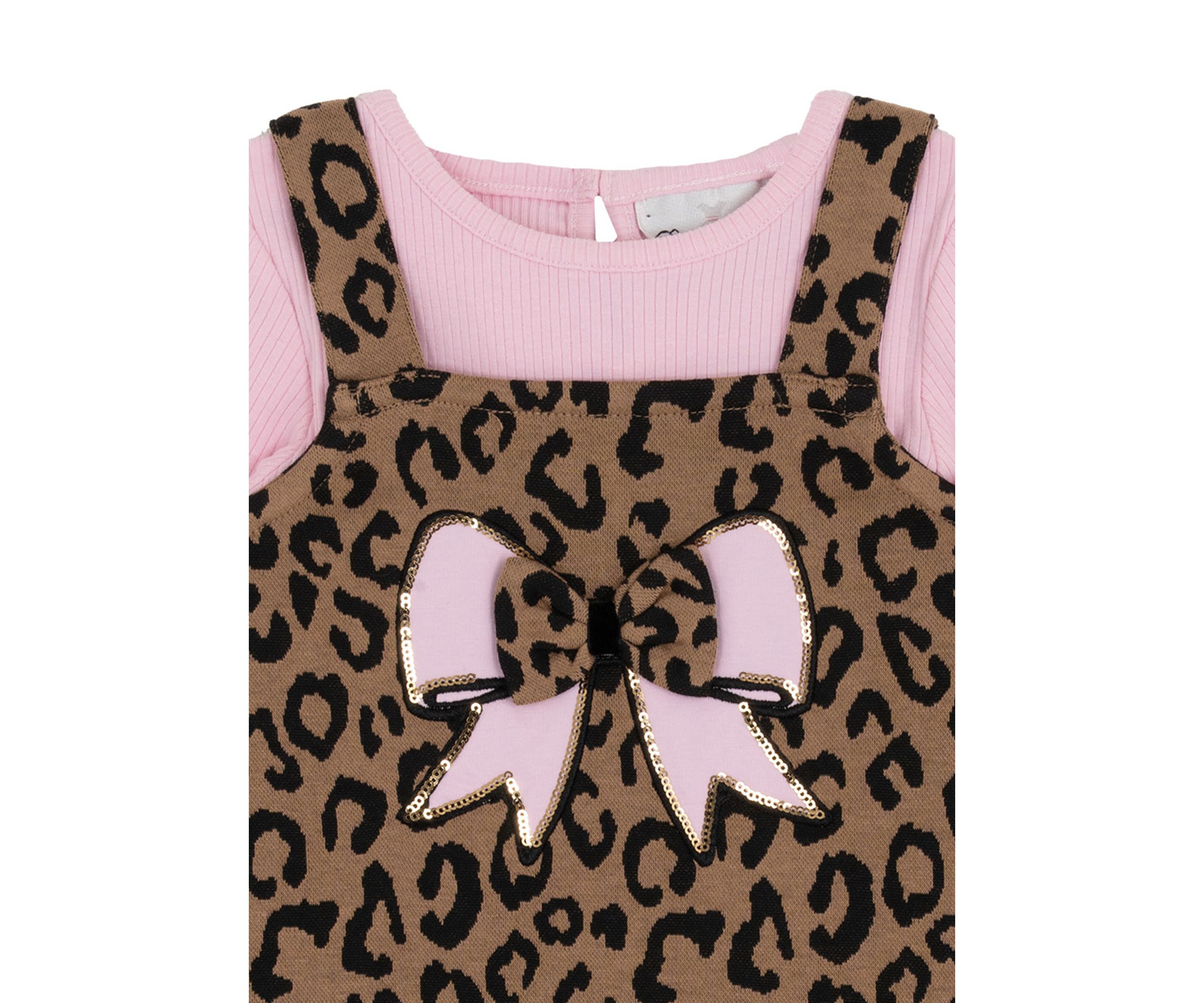Baby Girls Animal Printed Jumper Dress Set