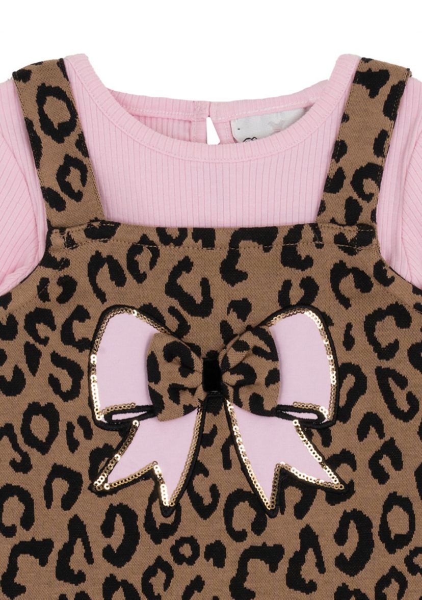 Baby Girls Animal Printed Jumper Dress Set