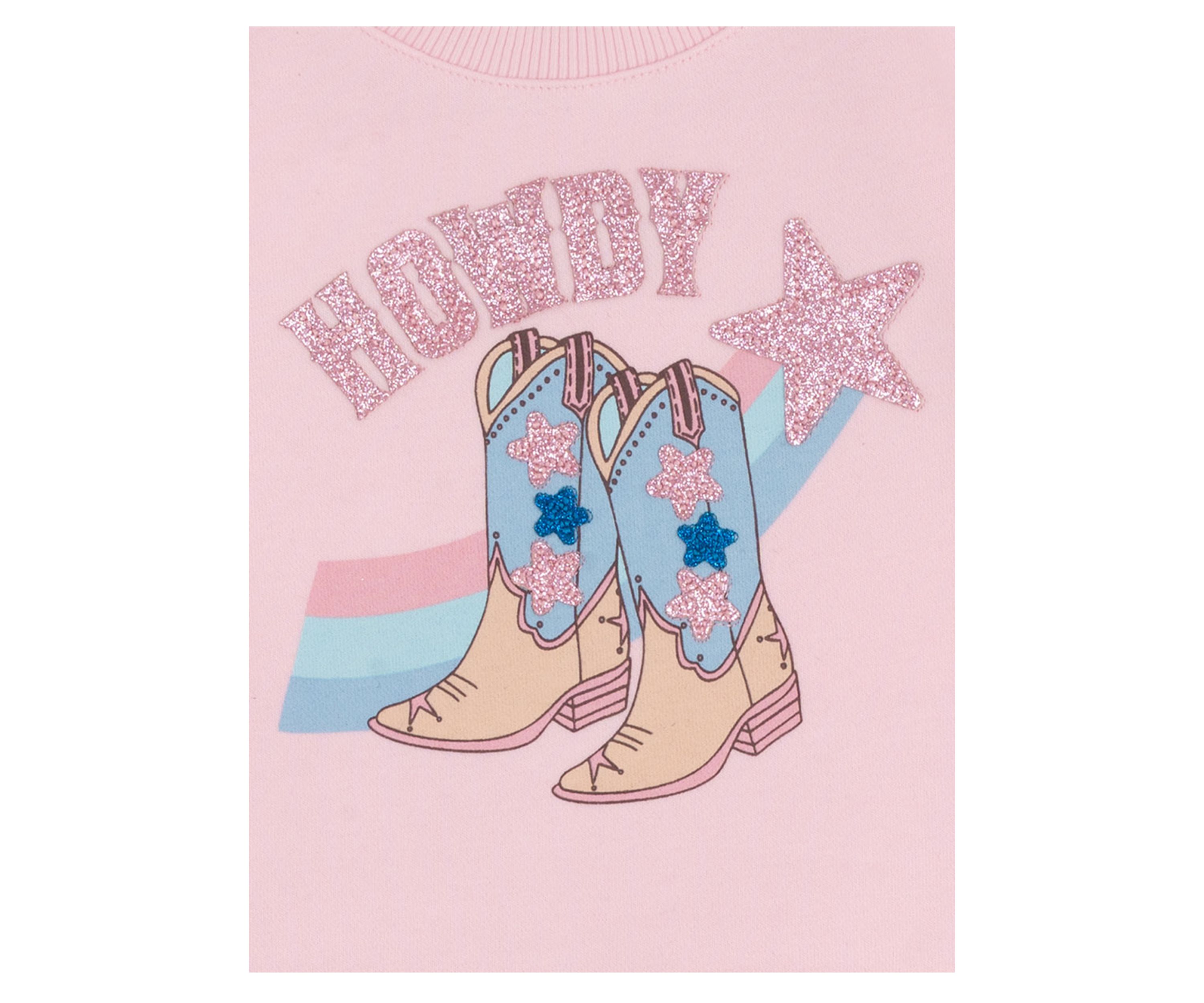 Baby Girls Howdy Graphic Shirt and Flare Jeans