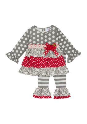 Rare Editions Toddler Girls Dotted Lace Set | belk