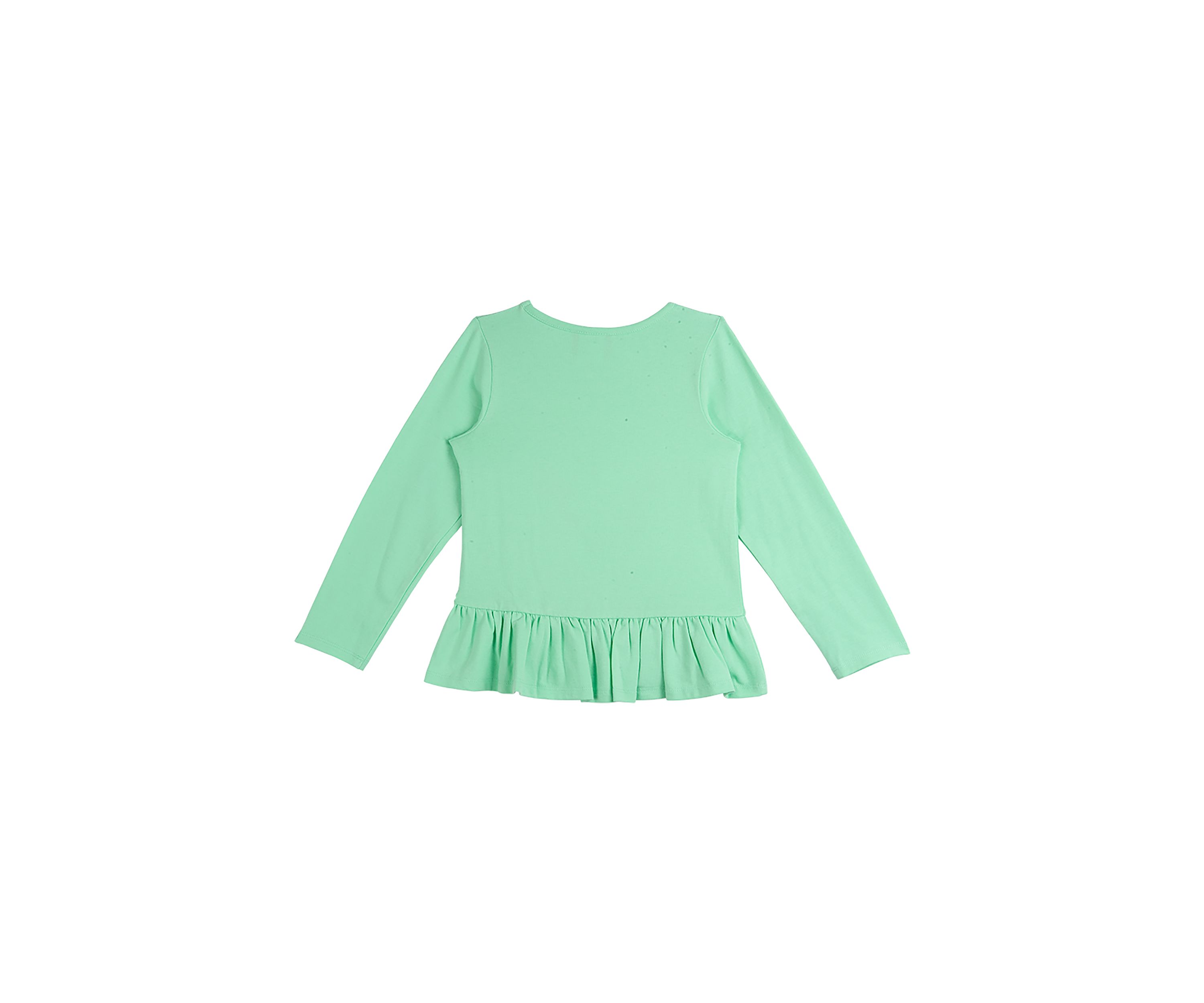 Toddler Girls Solid Knit Reindeer Graphic Top