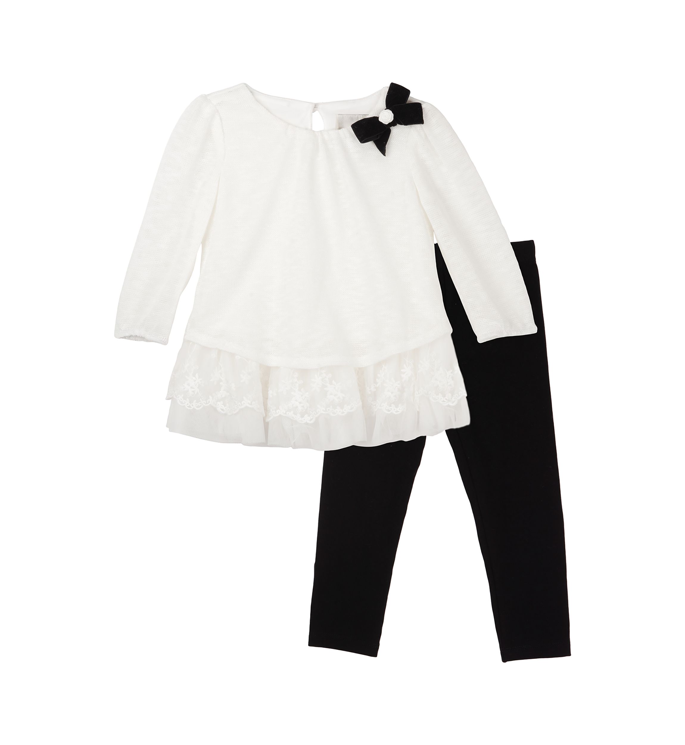 Toddler Girls Hacci Knit Top and Leggings Set