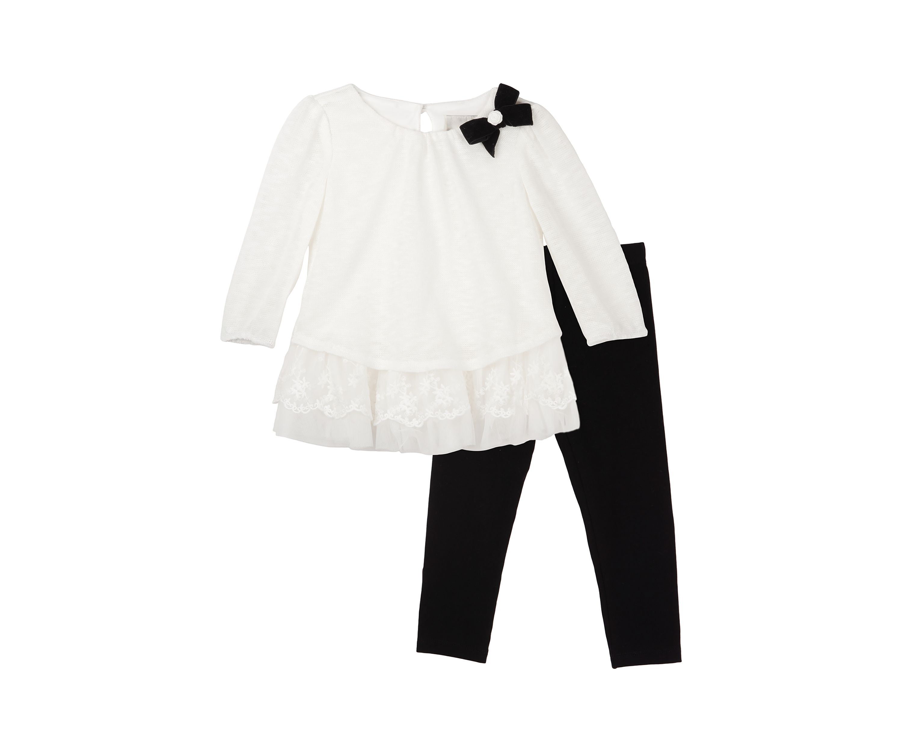 Toddler Girls Hacci Knit Top and Leggings Set